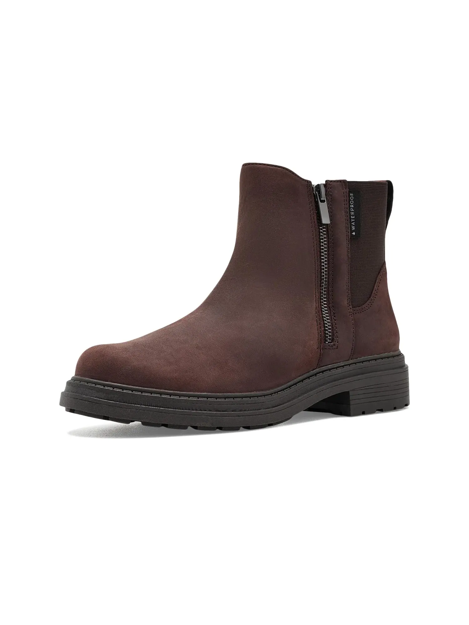 Водонепроницаемые ботинки Orinoco 3 Zip Waterproof Clarks — изображение 1 из 4, темный коричневый