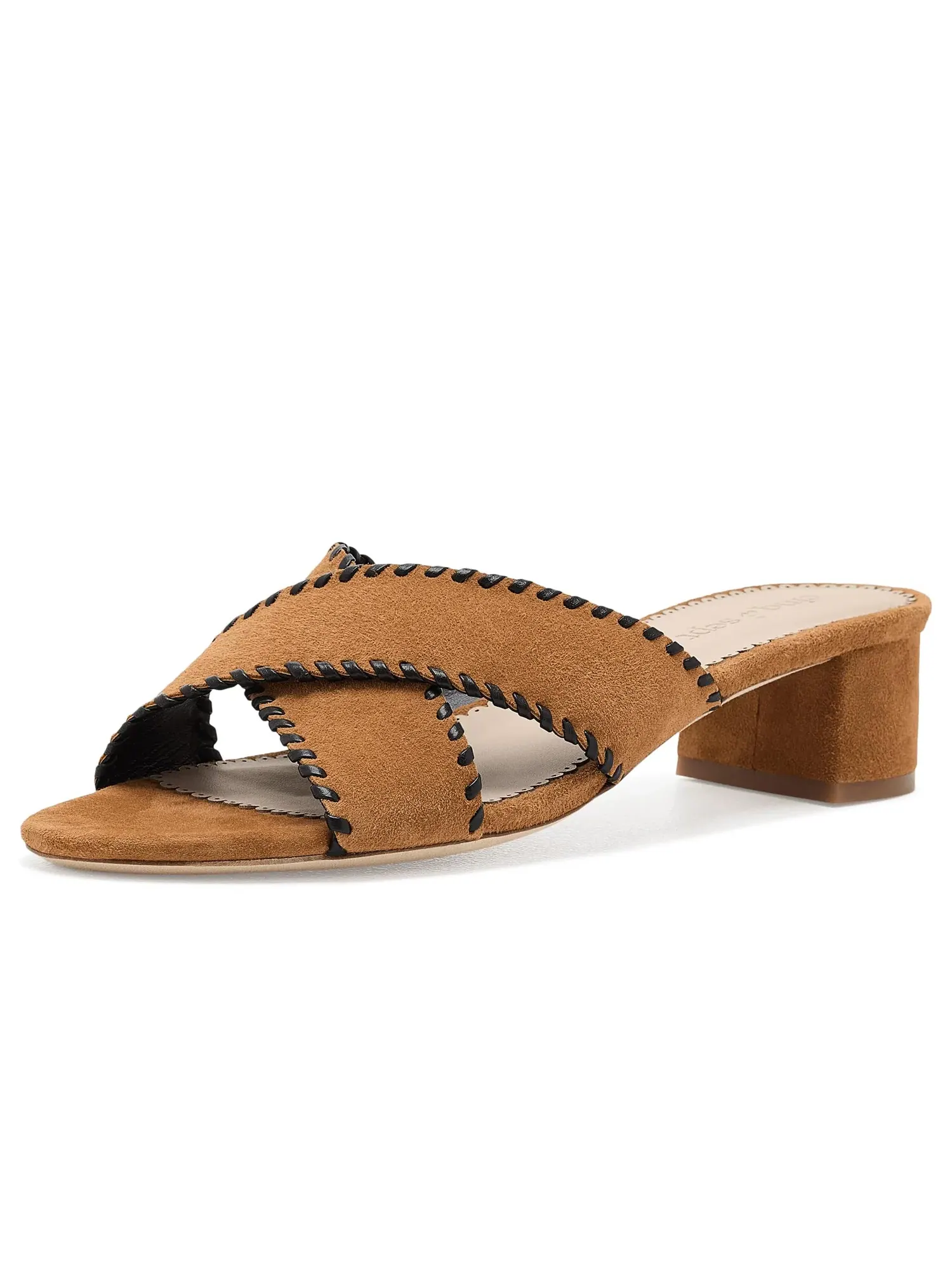 Сандалии Amanda Crisscross из замши Cinq À Sept — изображение 1 из 4, золотистый/черный