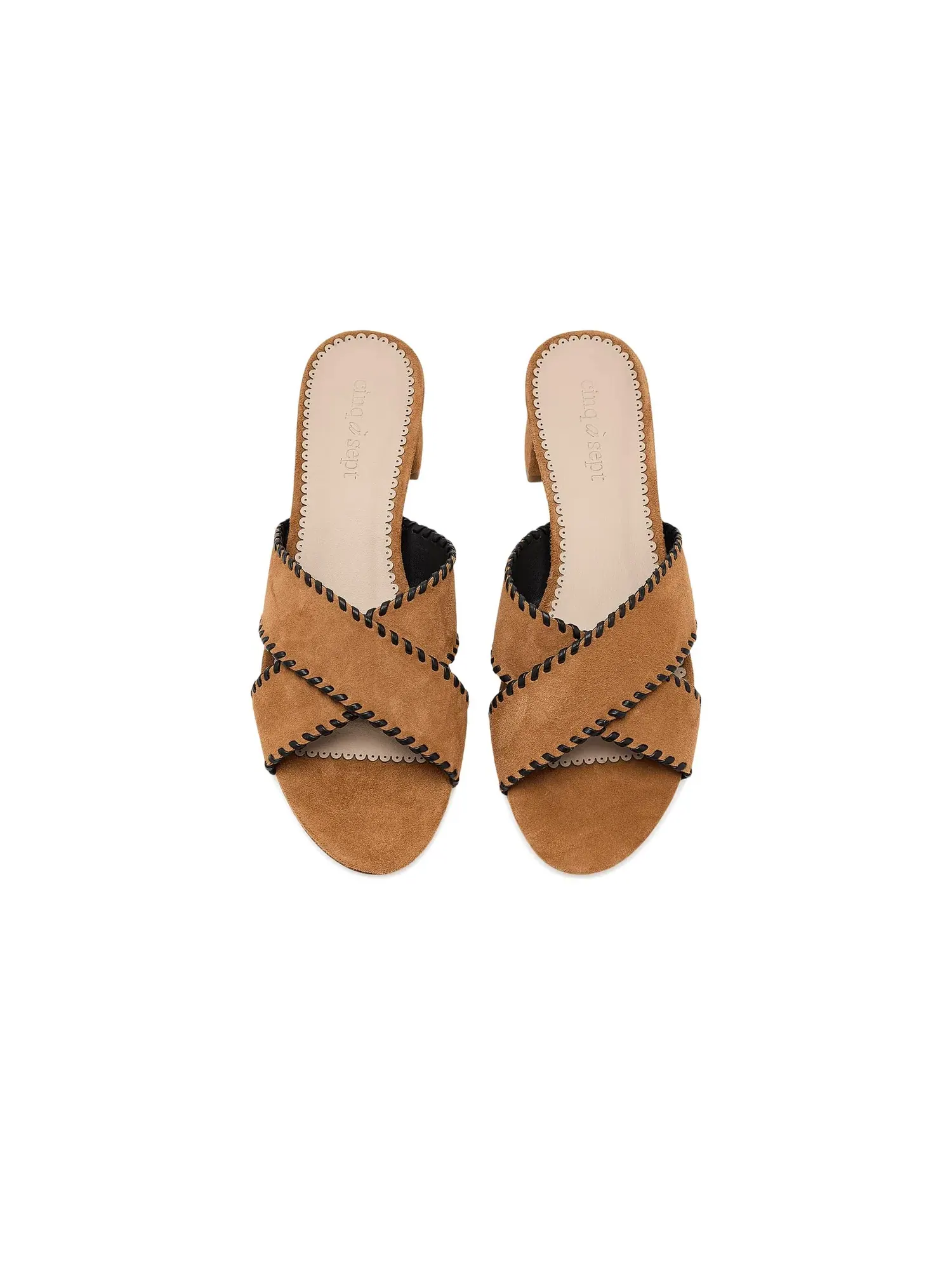 Сандалии Amanda Crisscross из замши Cinq À Sept — изображение 2 из 4, золотистый/черный