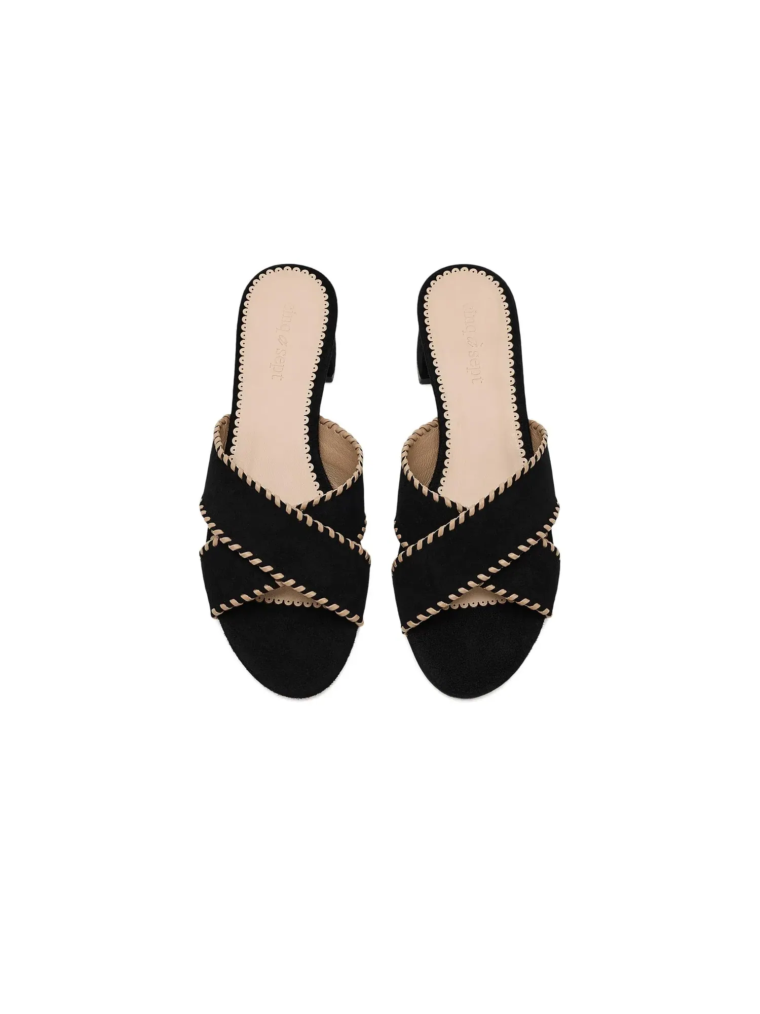 Сандалии Amanda Crisscross из замши Cinq À Sept — изображение 2 из 4, черный/коричневый