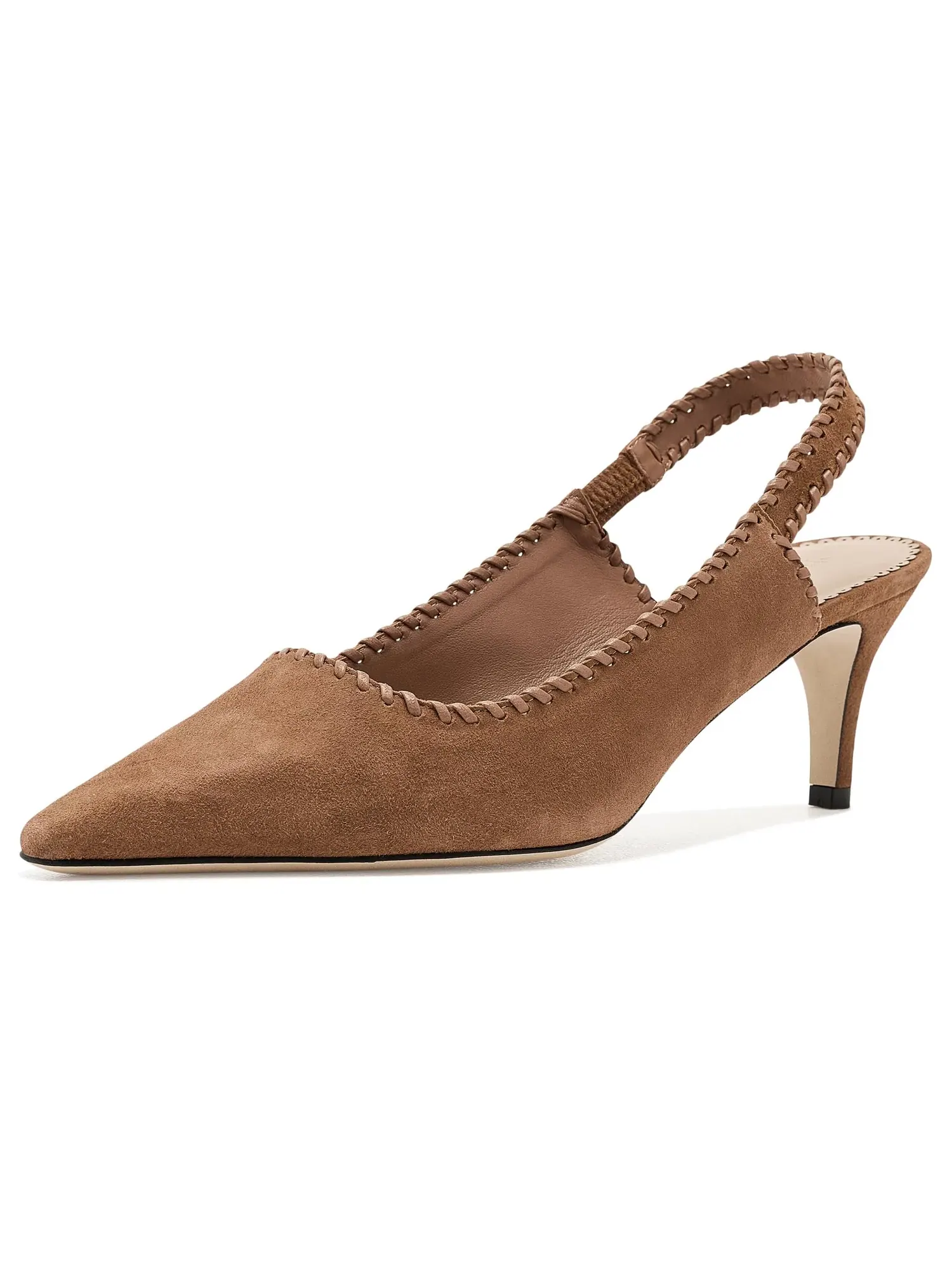 Туфли-слингбэки Sylvie Suede Slingback Pumps Cinq À Sept — изображение 1 из 4, коричневый