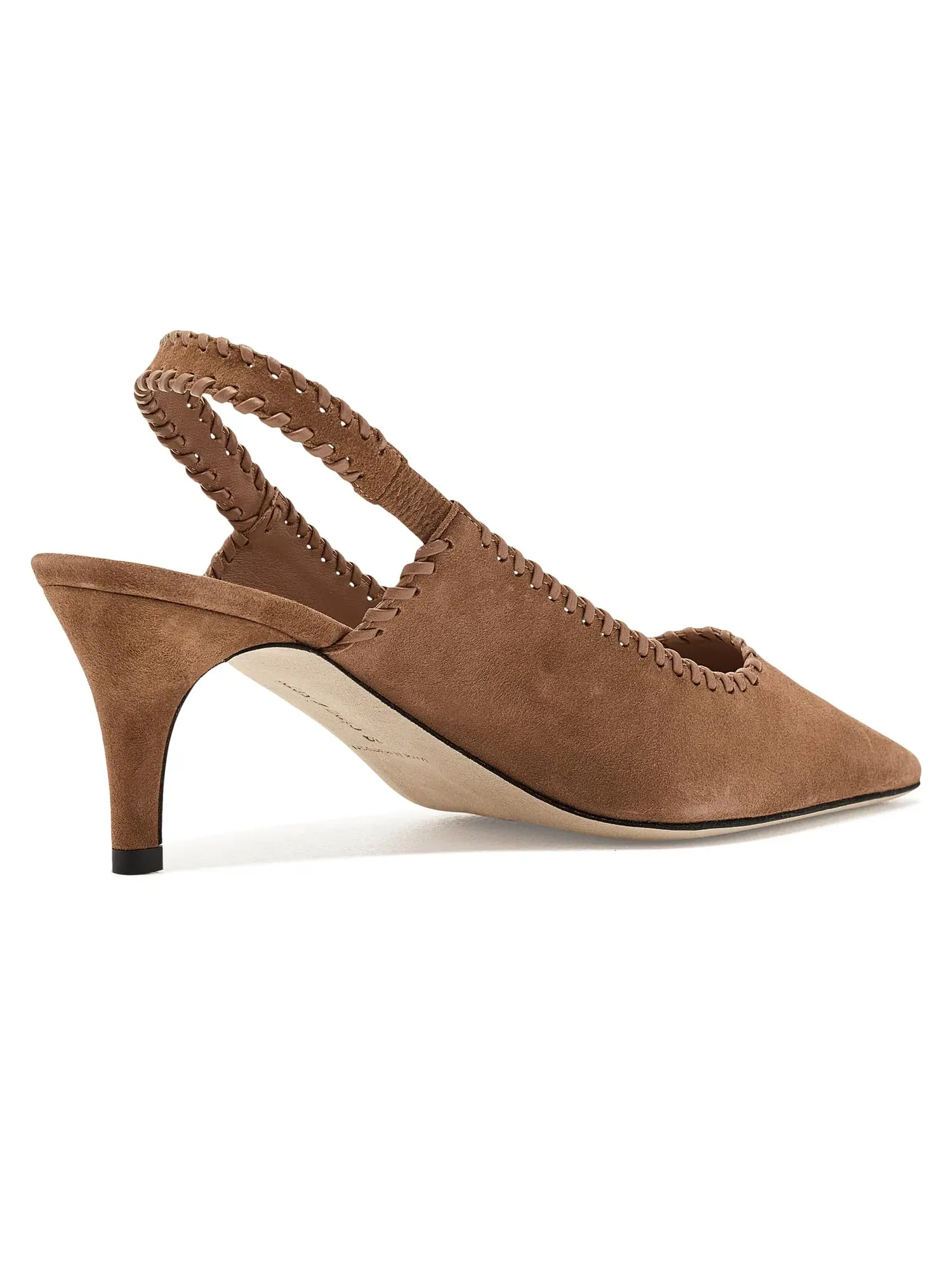 Туфли-слингбэки Sylvie Suede Slingback Pumps Cinq À Sept — изображение 3 из 4, коричневый