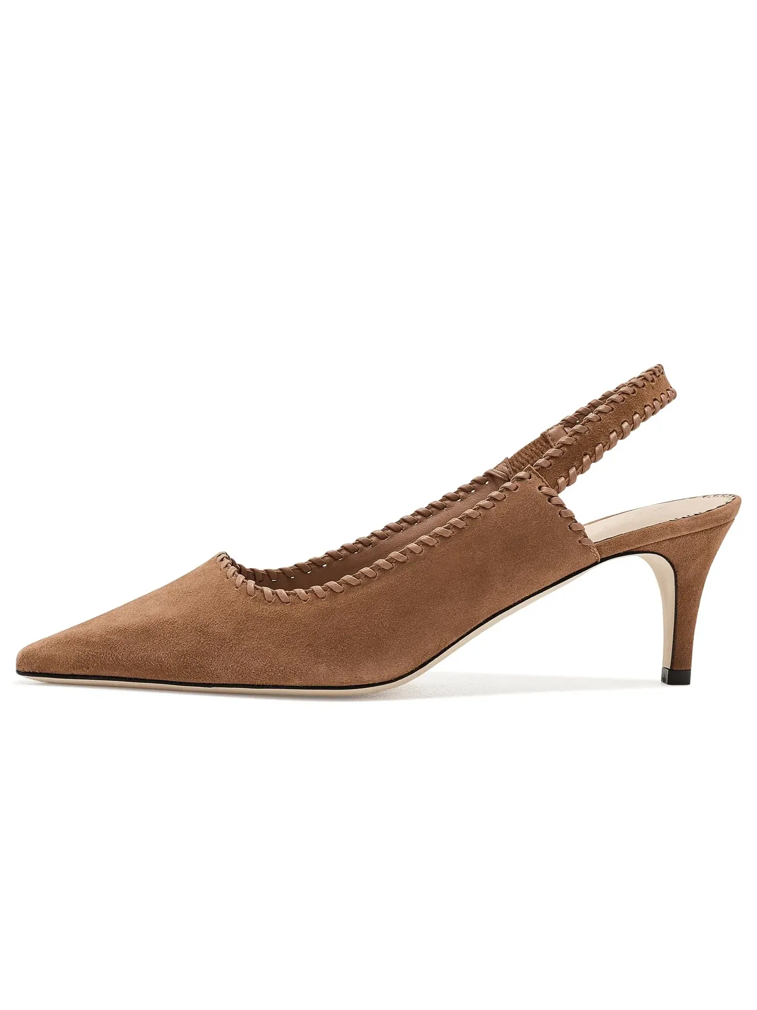 Туфли-слингбэки Sylvie Suede Slingback Pumps Cinq À Sept — изображение 4 из 4, коричневый