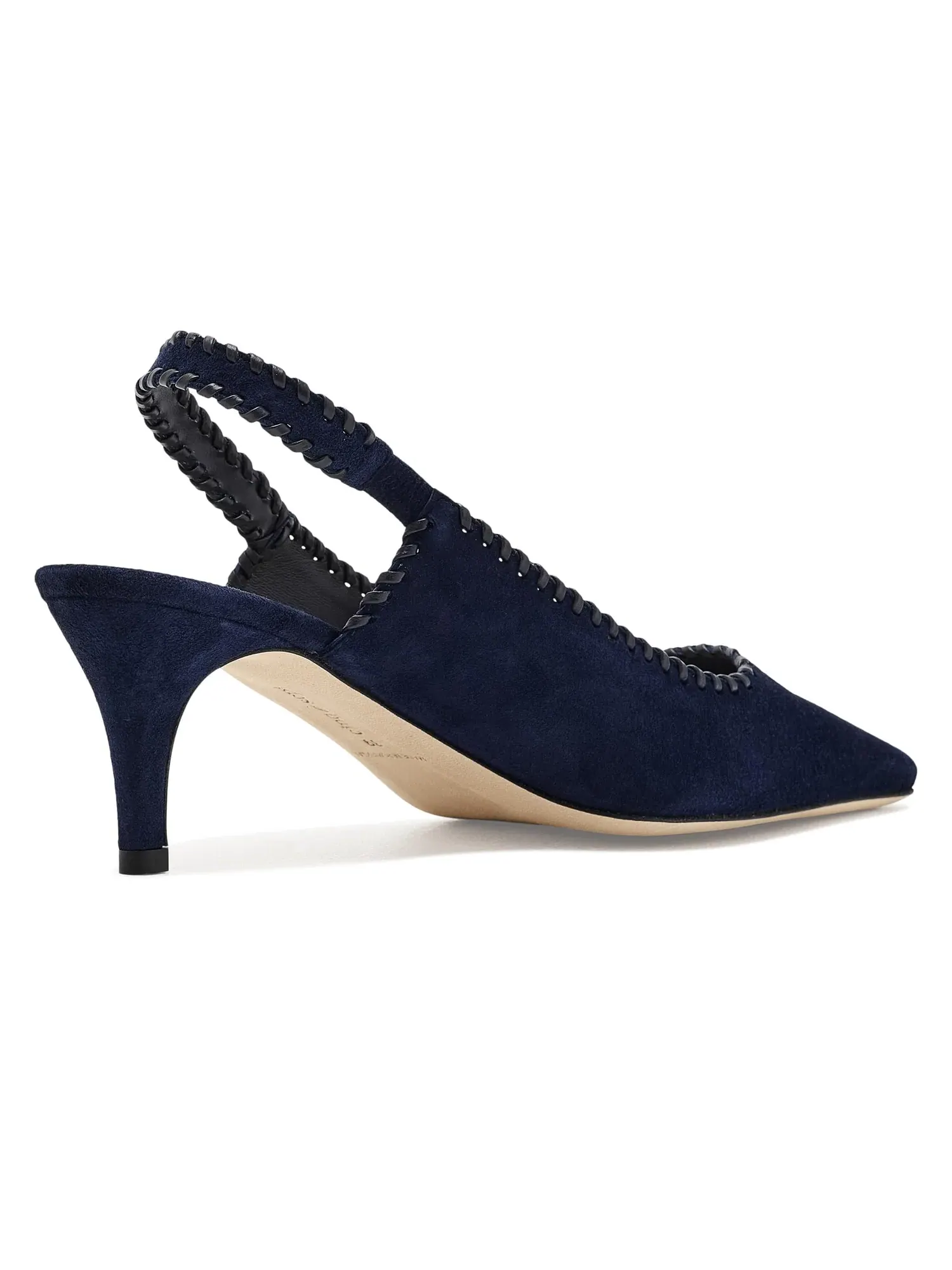 Туфли-слингбэки Sylvie Suede Slingback Pumps Cinq À Sept — изображение 3 из 4, темно-синий