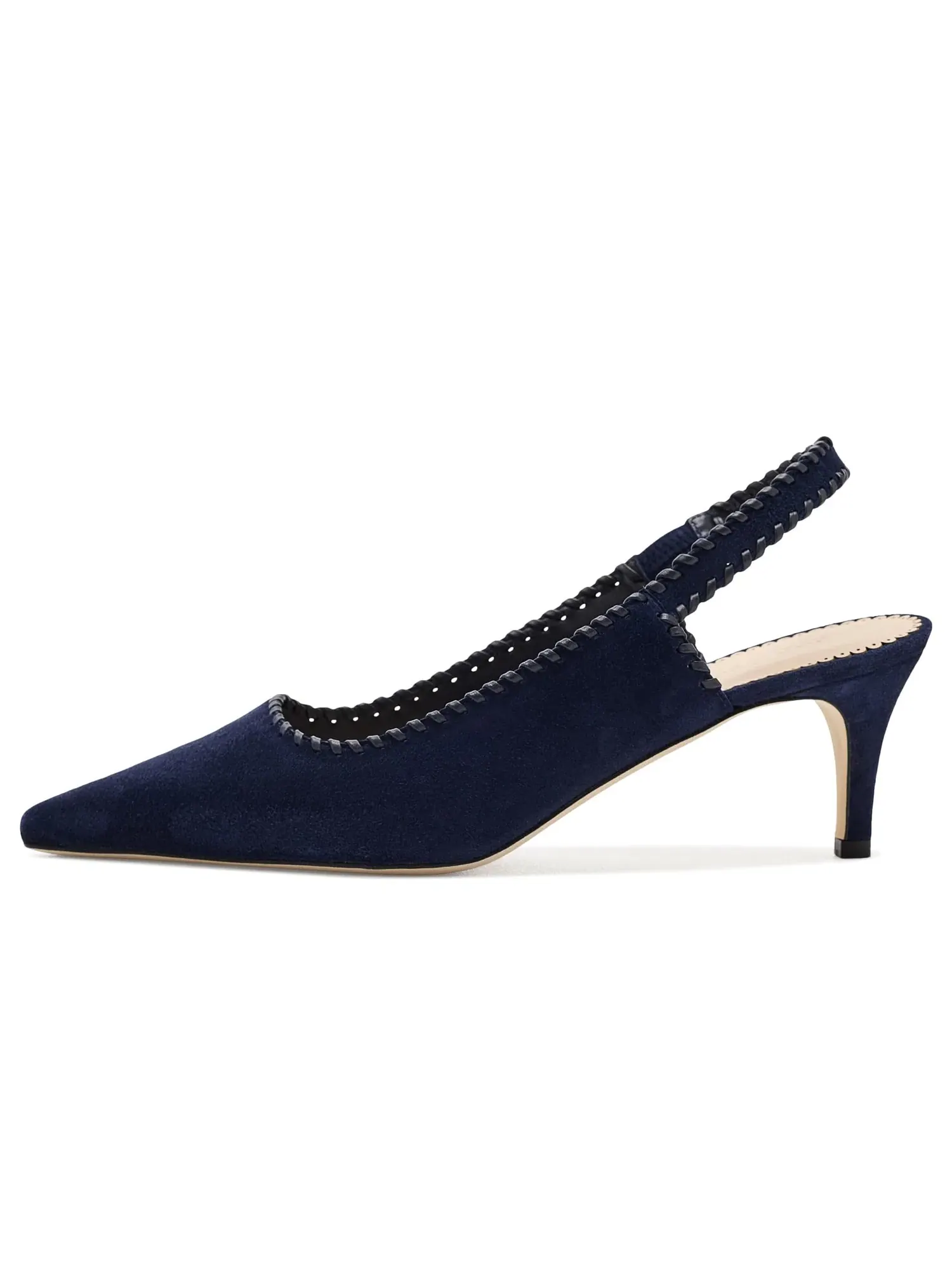 Туфли-слингбэки Sylvie Suede Slingback Pumps Cinq À Sept — изображение 4 из 4, темно-синий