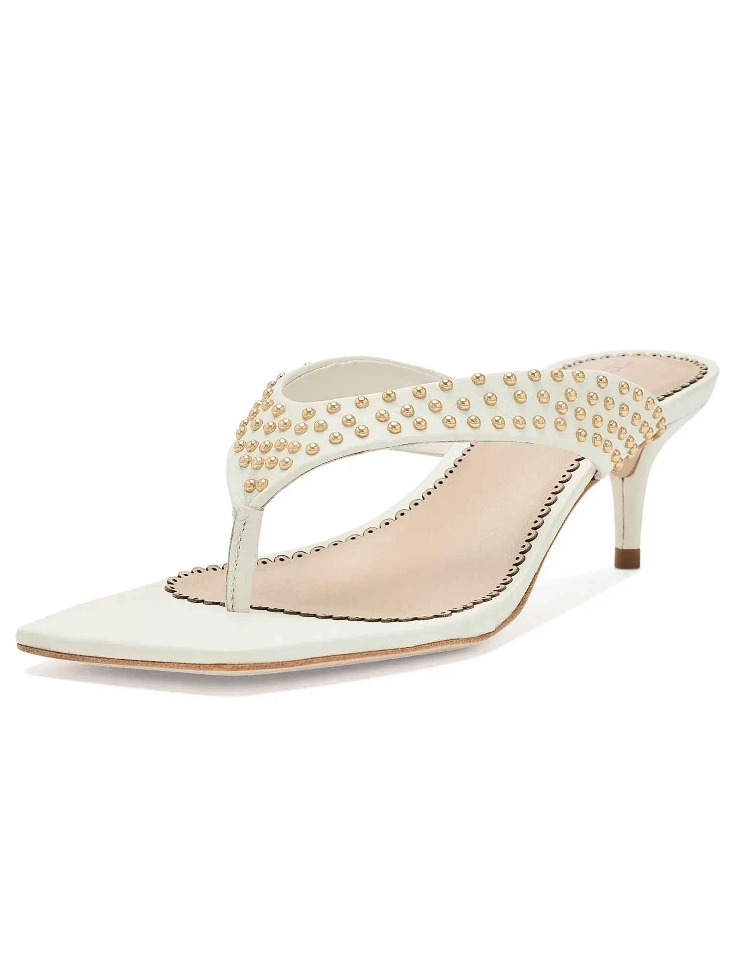 Туфли на низком каблуке Frankie Studded Leather Kitten Heel Cinq À Sept — изображение 1 из 4