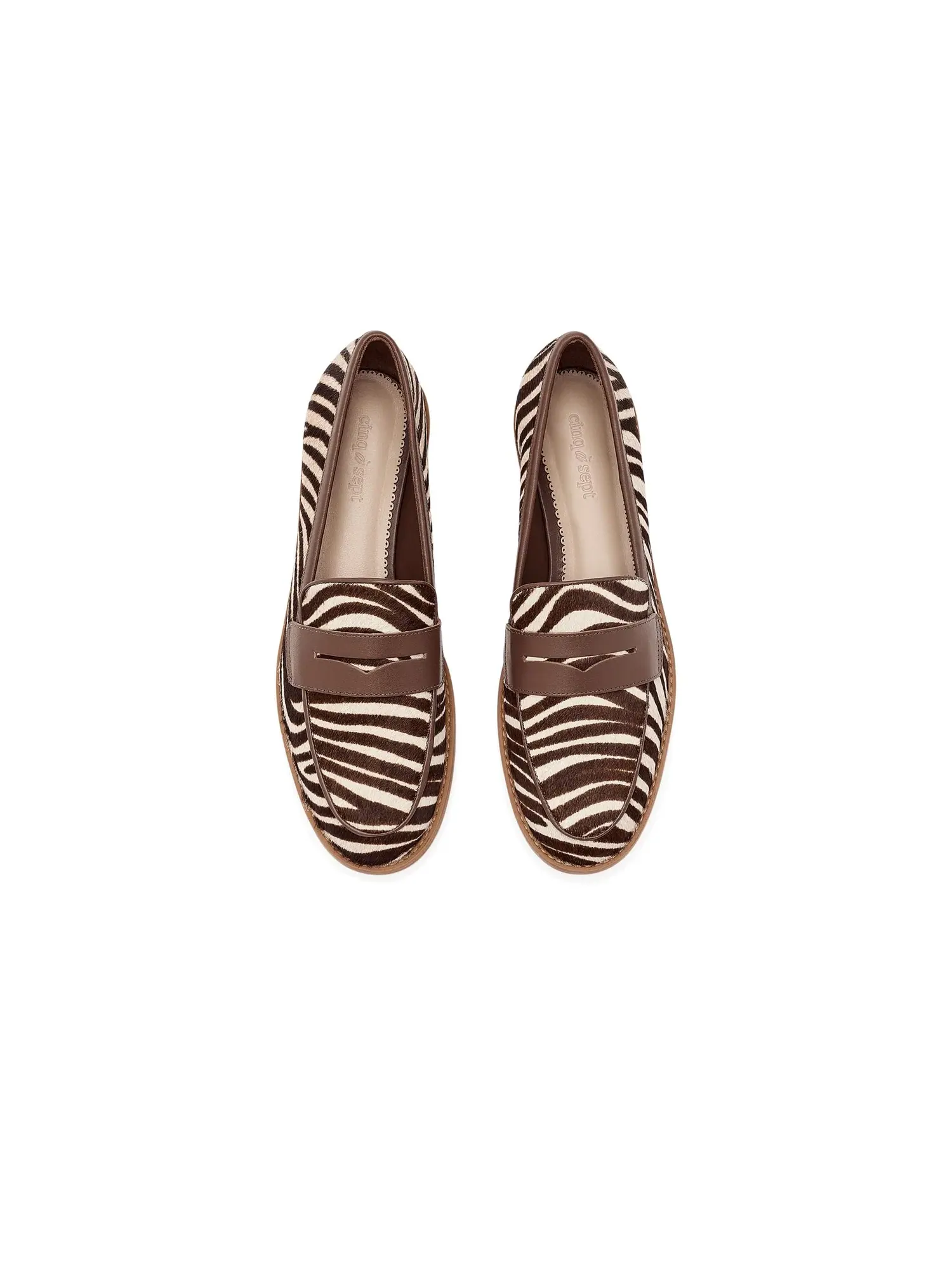 Лоферы Gretta Zebra Haircalf Cinq À Sept — изображение 2 из 4, слоновая кость