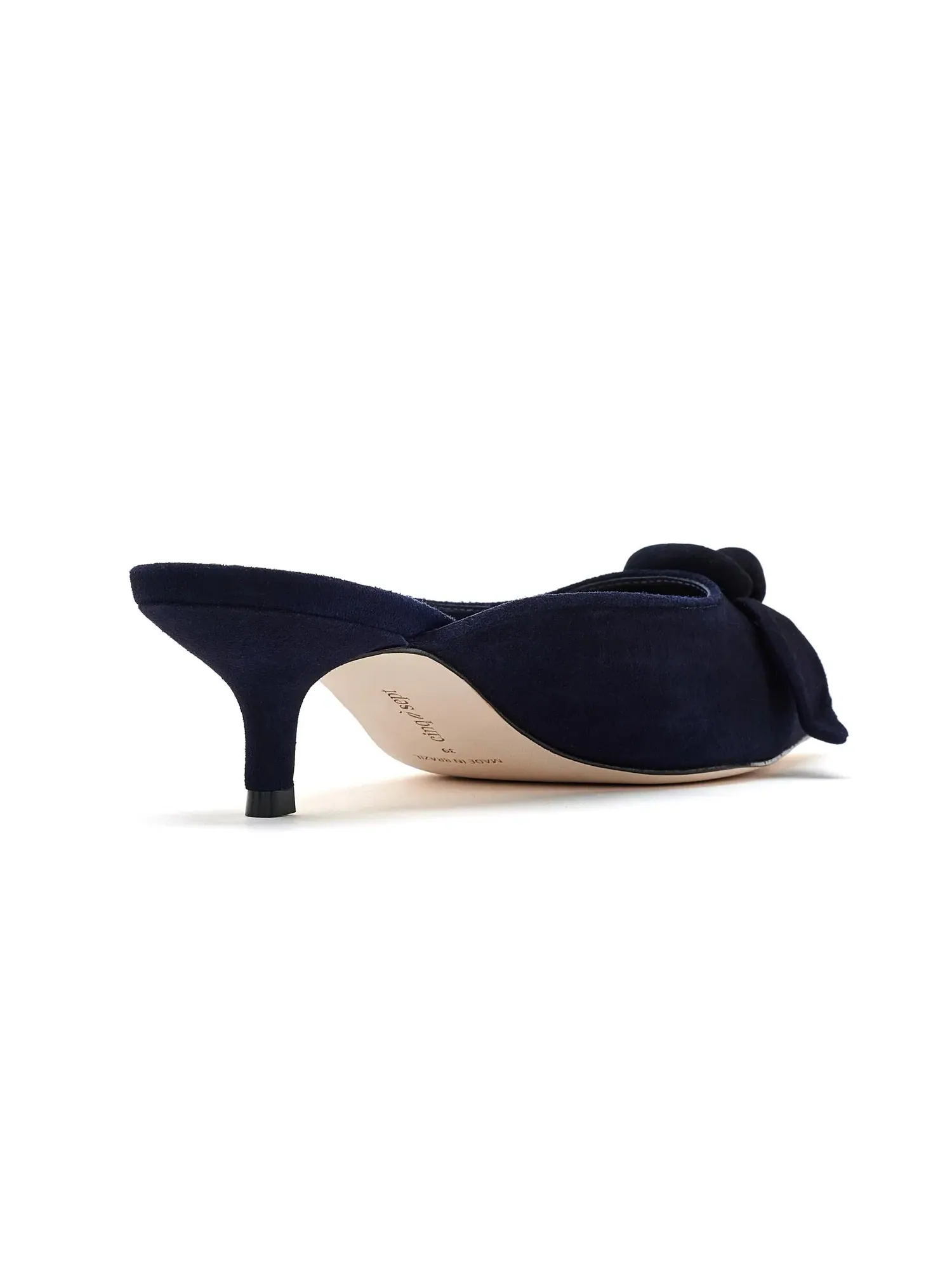 Мюли на низком каблуке Layla Suede Kitten Heels Mule Cinq À Sept — изображение 3 из 4, темно-синий