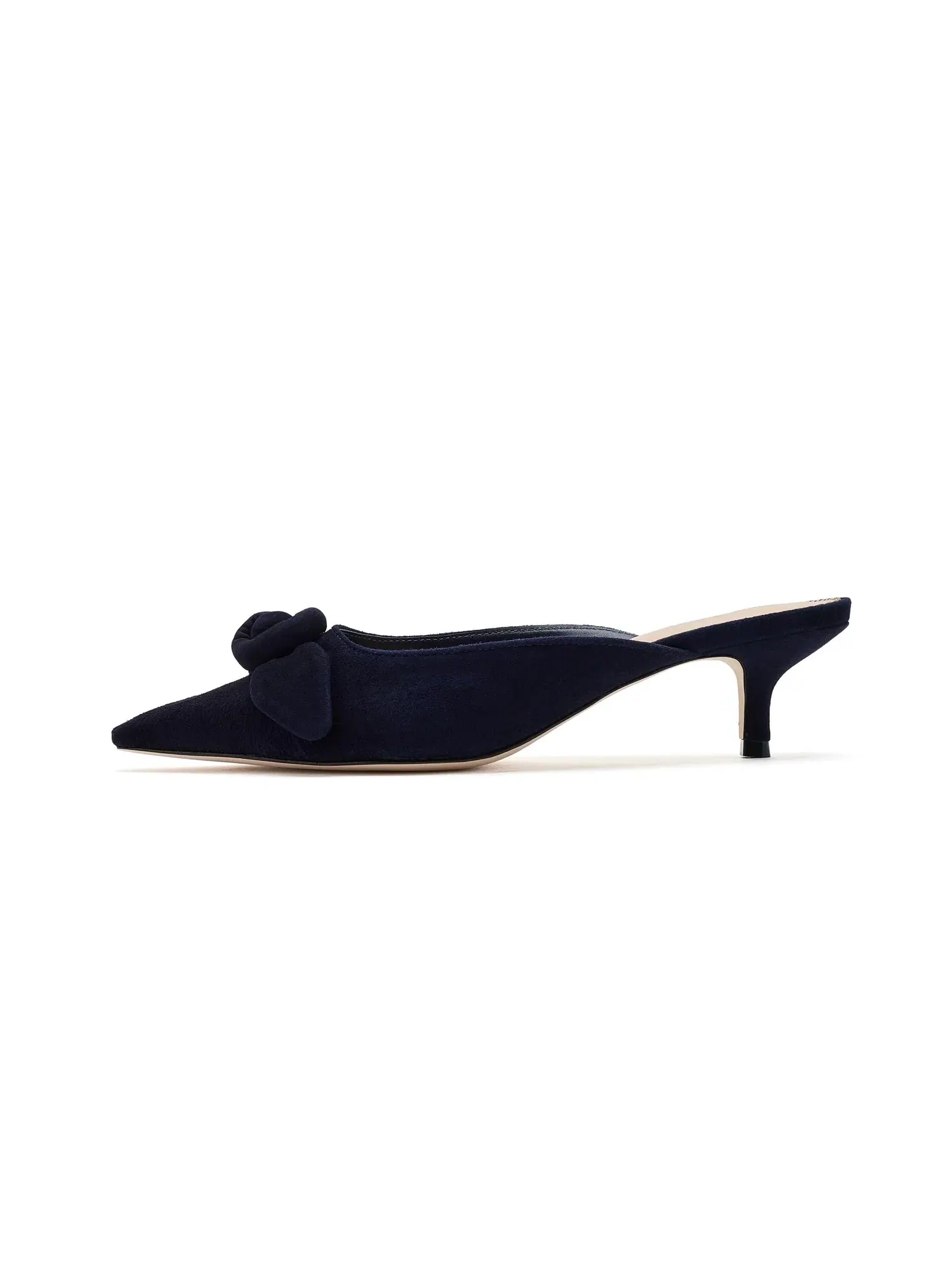 Мюли на низком каблуке Layla Suede Kitten Heels Mule Cinq À Sept — изображение 4 из 4, темно-синий