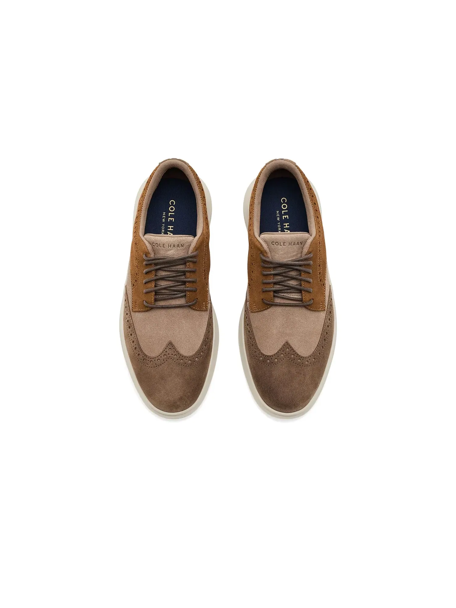 Оксфорды с перфорацией Grand Aerion Wingtip Oxford Cole Haan — изображение 2 из 4, коричневый