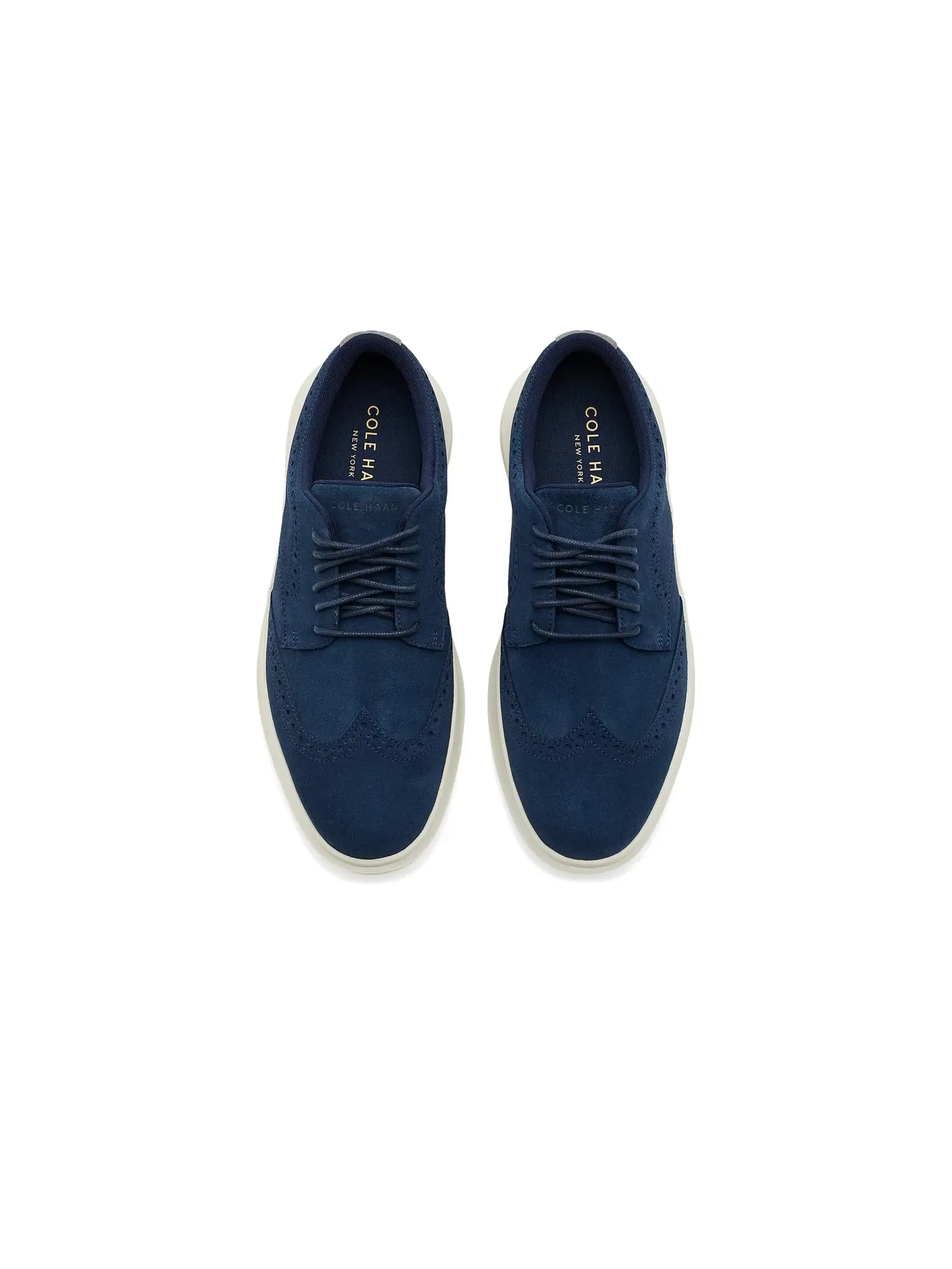 Оксфорды с перфорацией Grand Aerion Wingtip Oxford Cole Haan — изображение 2 из 4, темно-синий/серебристый
