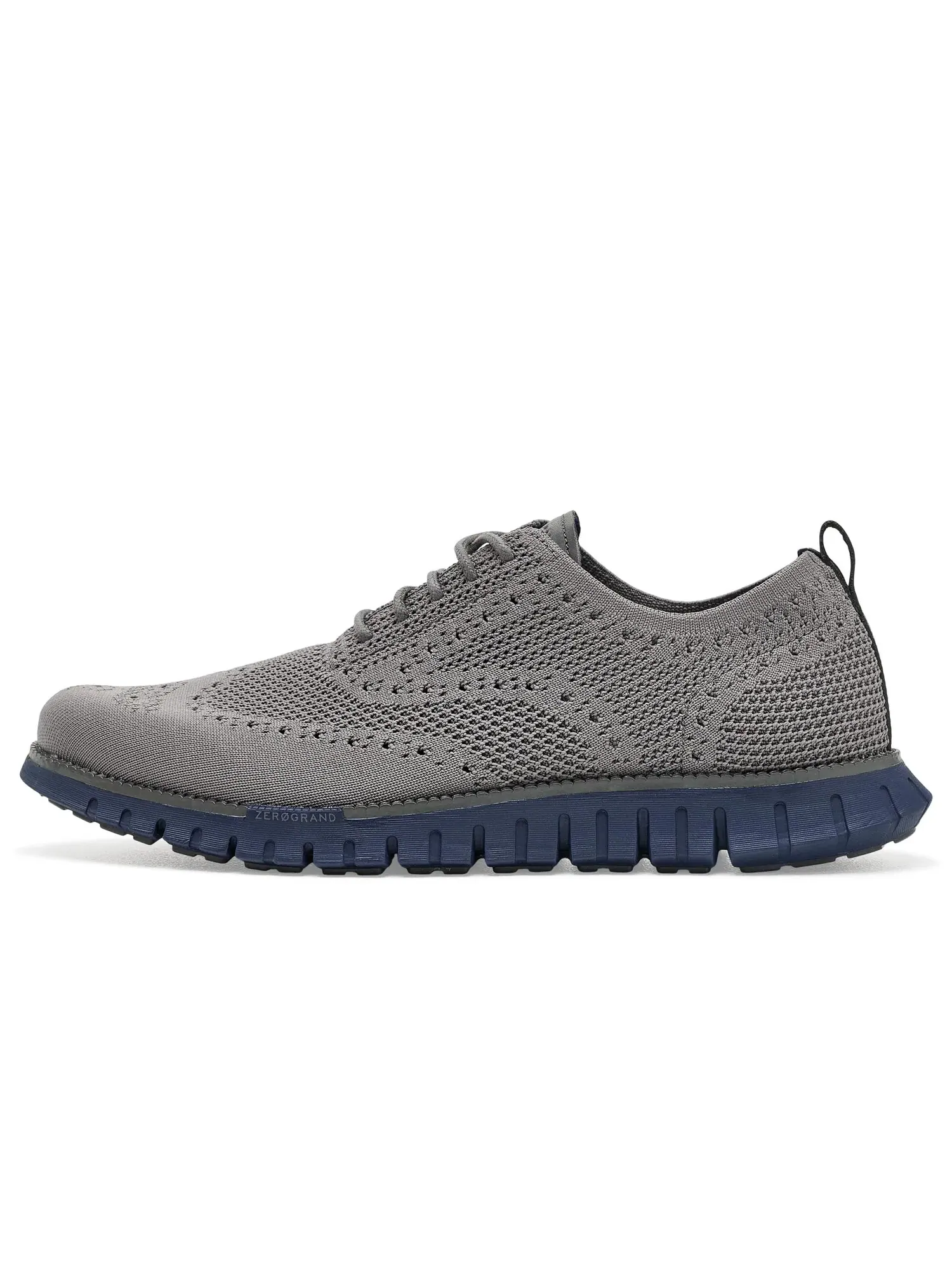Оксфорды с перфорацией Zerogrand Remastered Stitchlite Wingtip Oxford Cole Haan — изображение 4 из 4, серый/серый/темно-синий