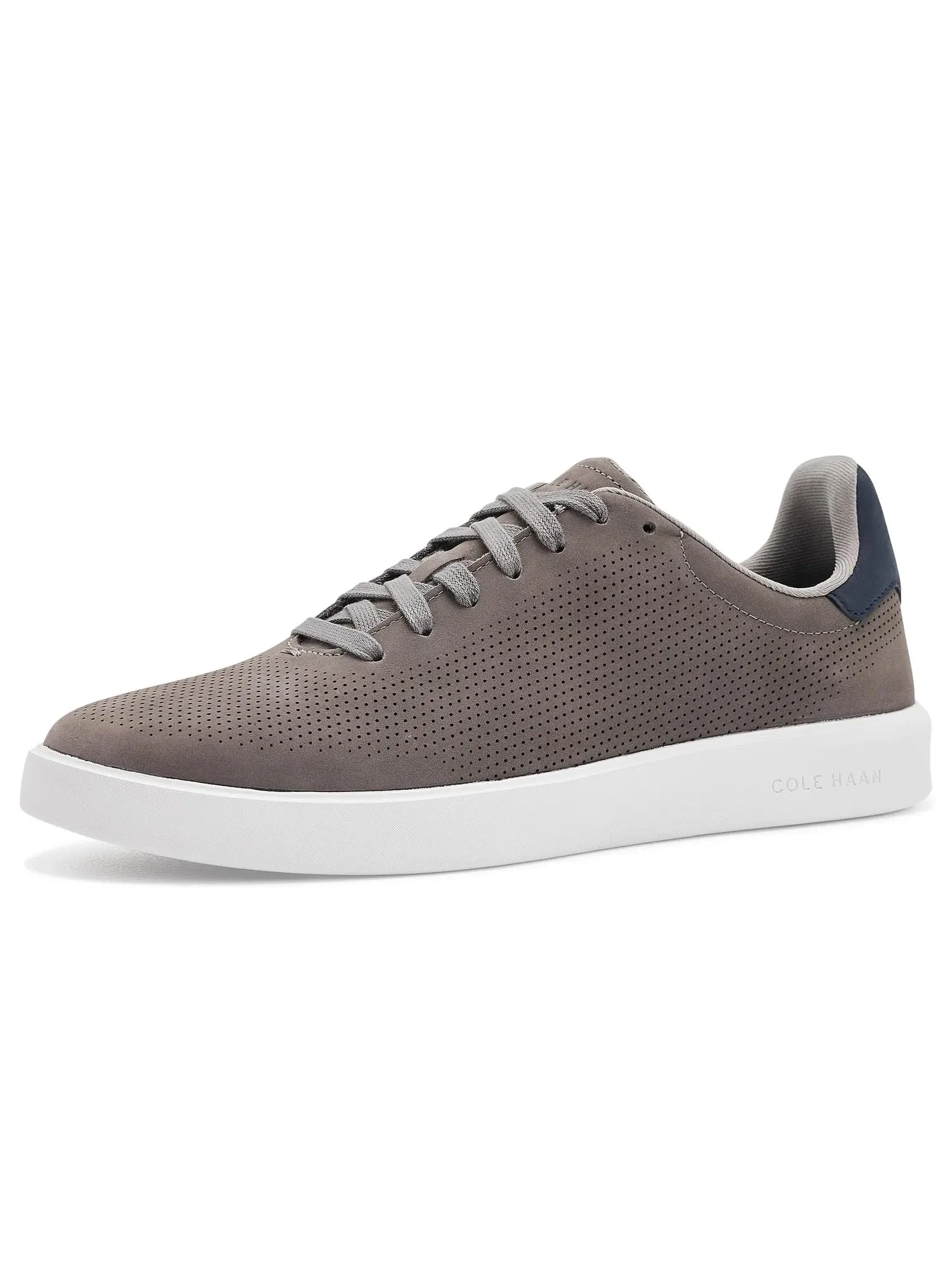 Кроссовки Grand Crosscourt Daily с лазерной резкой Cole Haan — изображение 1 из 4, серый/темно-синий/белый