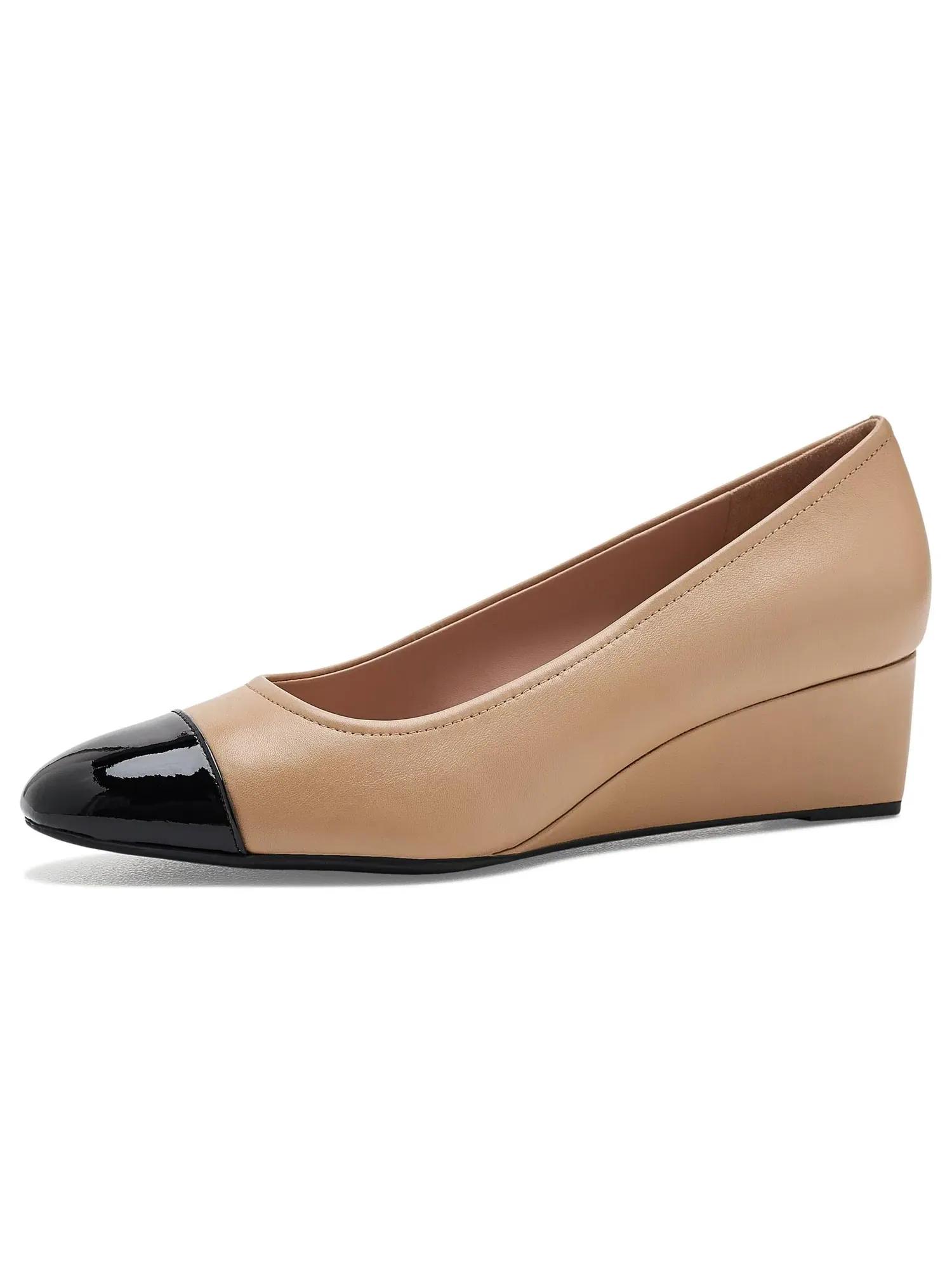 Туфли на каблуке-танкетке Go-To Malta Wedges Pumps Cole Haan — изображение 1 из 4, песочный/черный