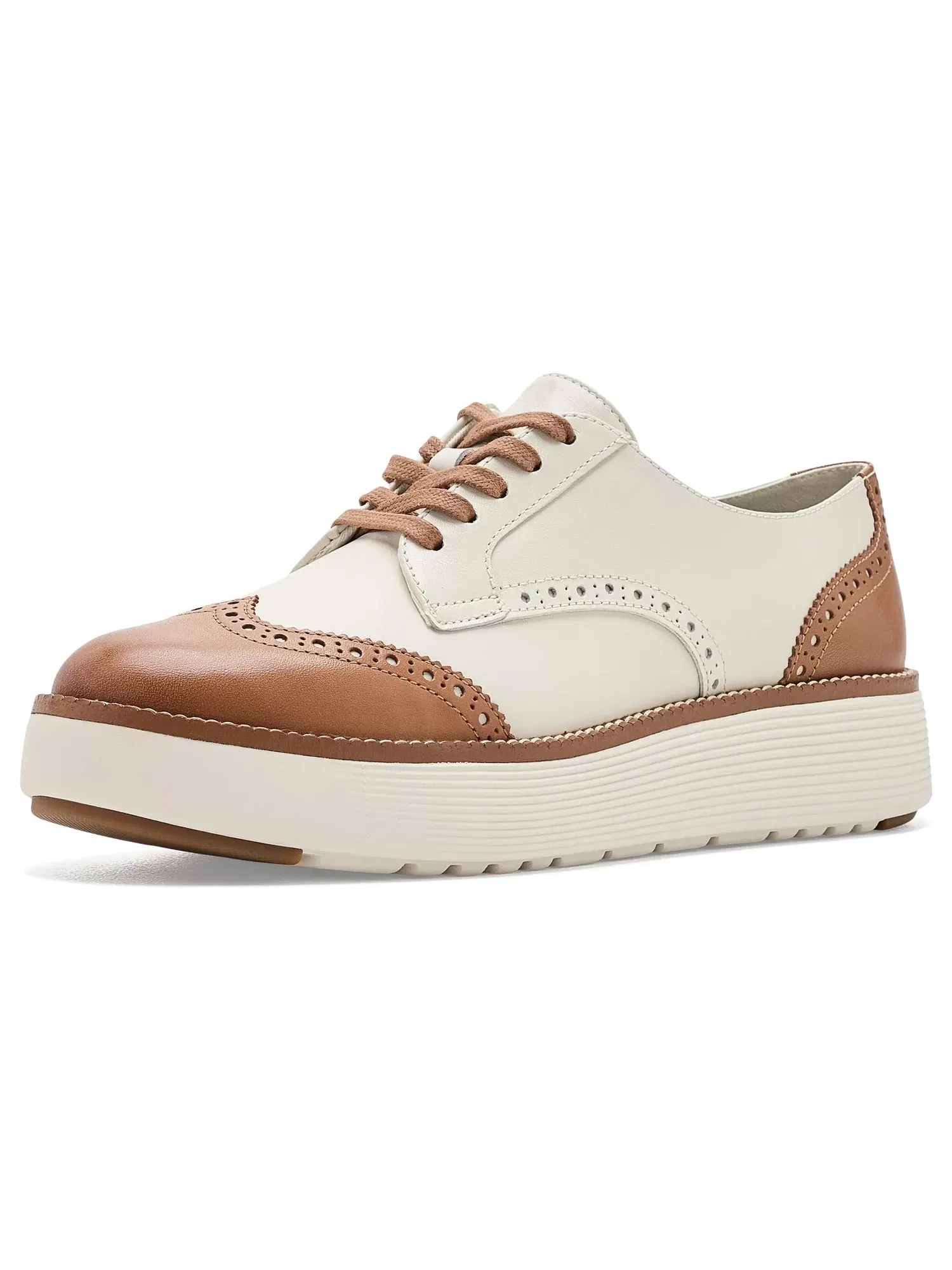 Оксфорды с перфорацией Grand CityMotion Wingtip Oxford Cole Haan — изображение 1 из 4, слоновая кость/темный