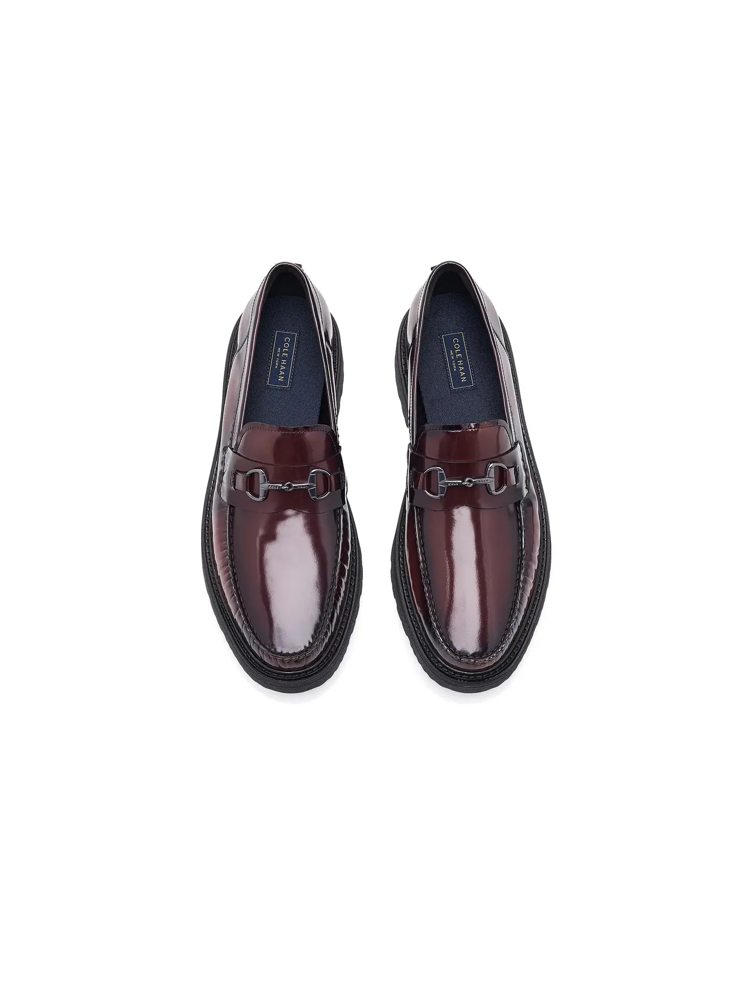 Лоферы Broome Grand Lug Sole Bit Cole Haan — изображение 2 из 4, бордовый/черный