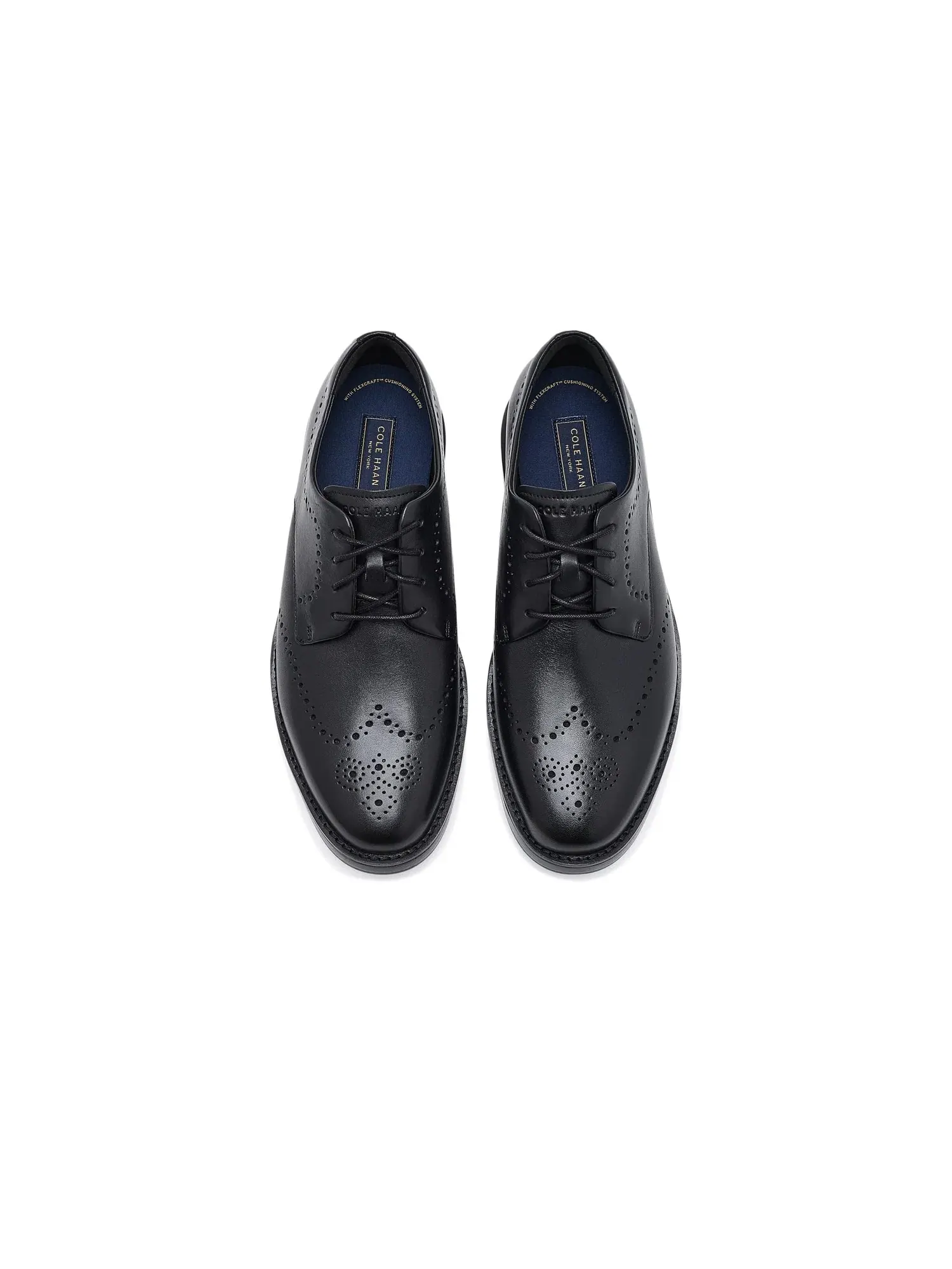 Оксфорды с перфорацией Grand Neoclassic Flexcraft Wingtip Oxford Cole Haan — изображение 2 из 4, черный/черный