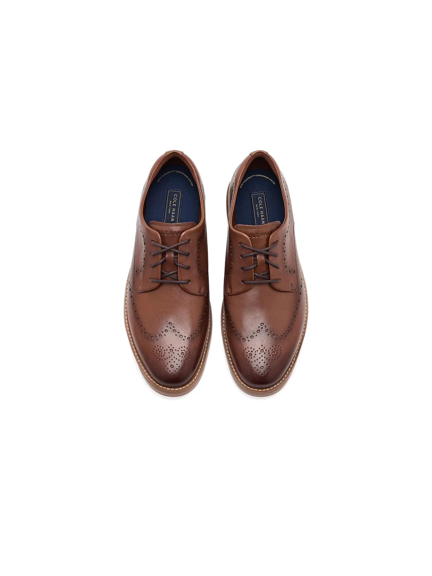 Оксфорды с перфорацией Grand Neoclassic Flexcraft Wingtip Oxford Cole Haan — изображение 2 из 4