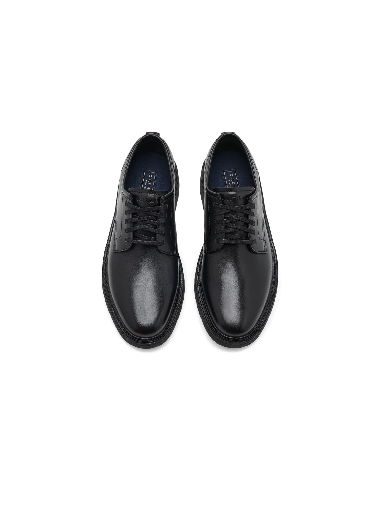 Оксфорды с гладким носком Broome Grand Lug Plain Toe Oxford Cole Haan — изображение 2 из 4, черный/черный