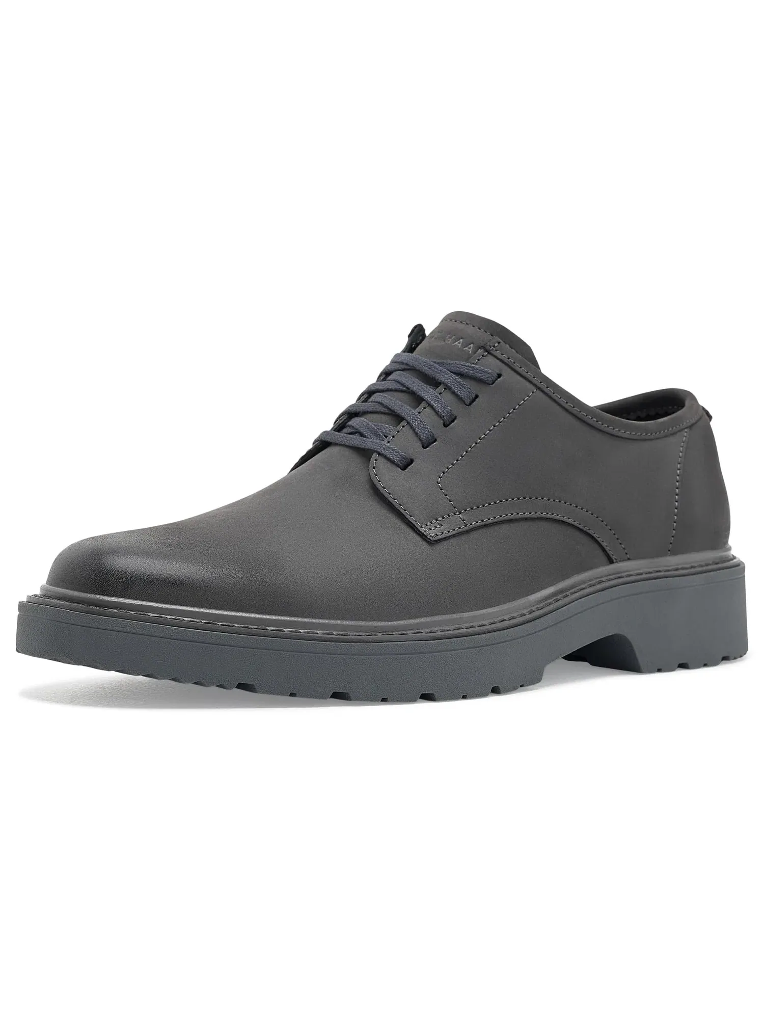 Оксфорды с гладким носком Broome Grand Lug Plain Toe Oxford Cole Haan — изображение 1 из 4, серый/серый