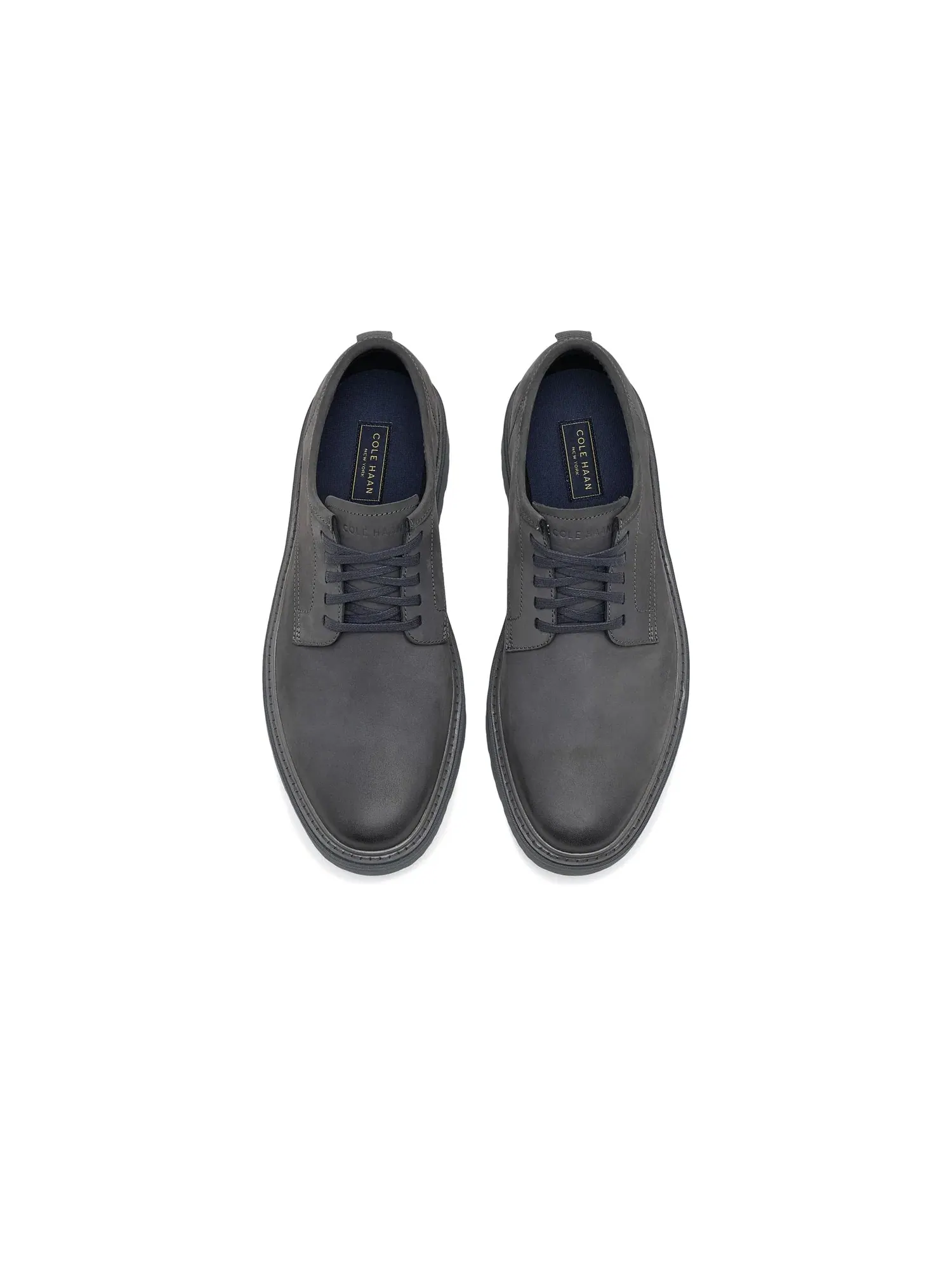 Оксфорды с гладким носком Broome Grand Lug Plain Toe Oxford Cole Haan — изображение 2 из 4, серый/серый