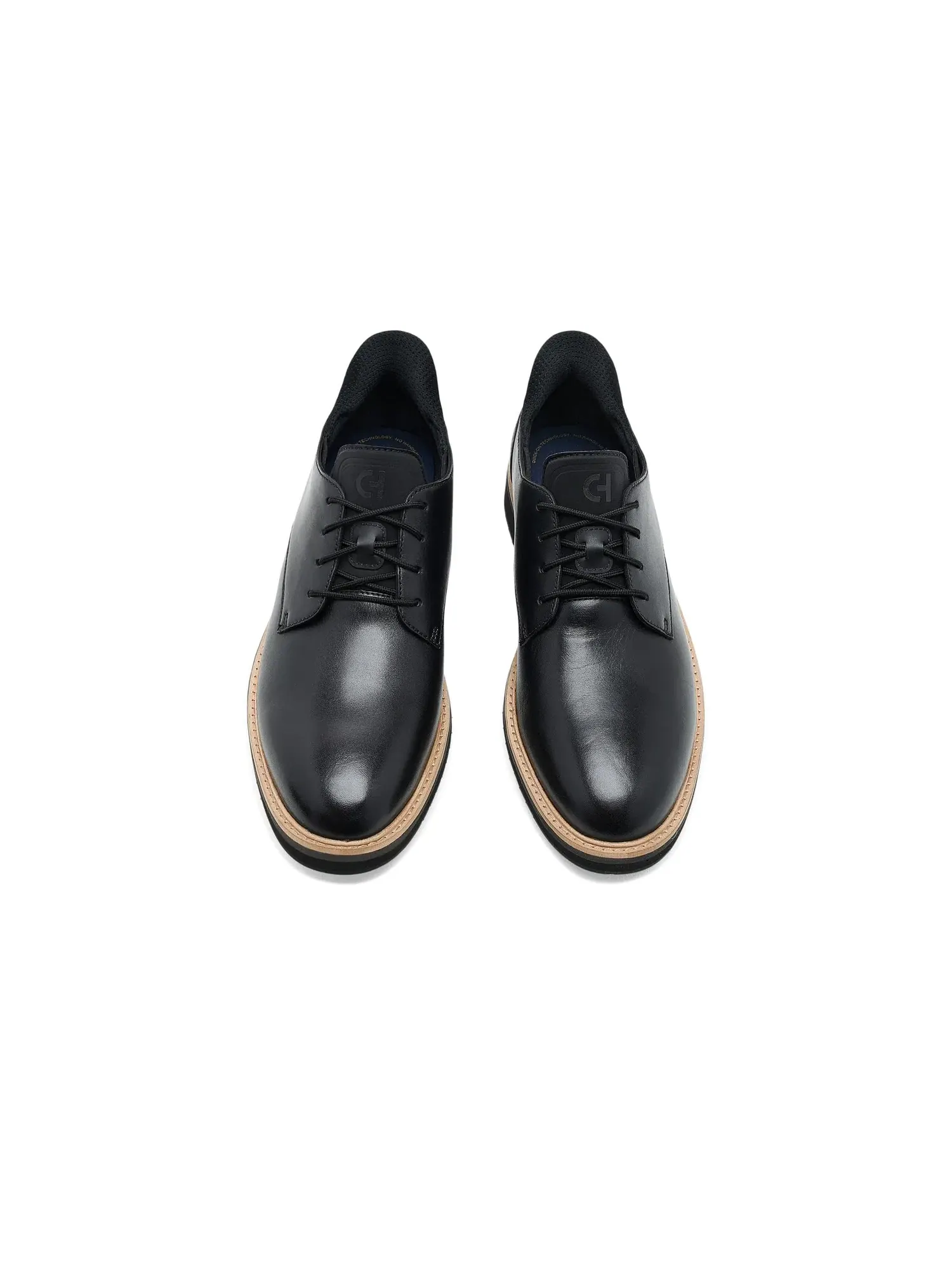 Оксфорды с гладким носком Mansfield Grand Plain Oxford Cole Haan — изображение 2 из 4, черный//черный