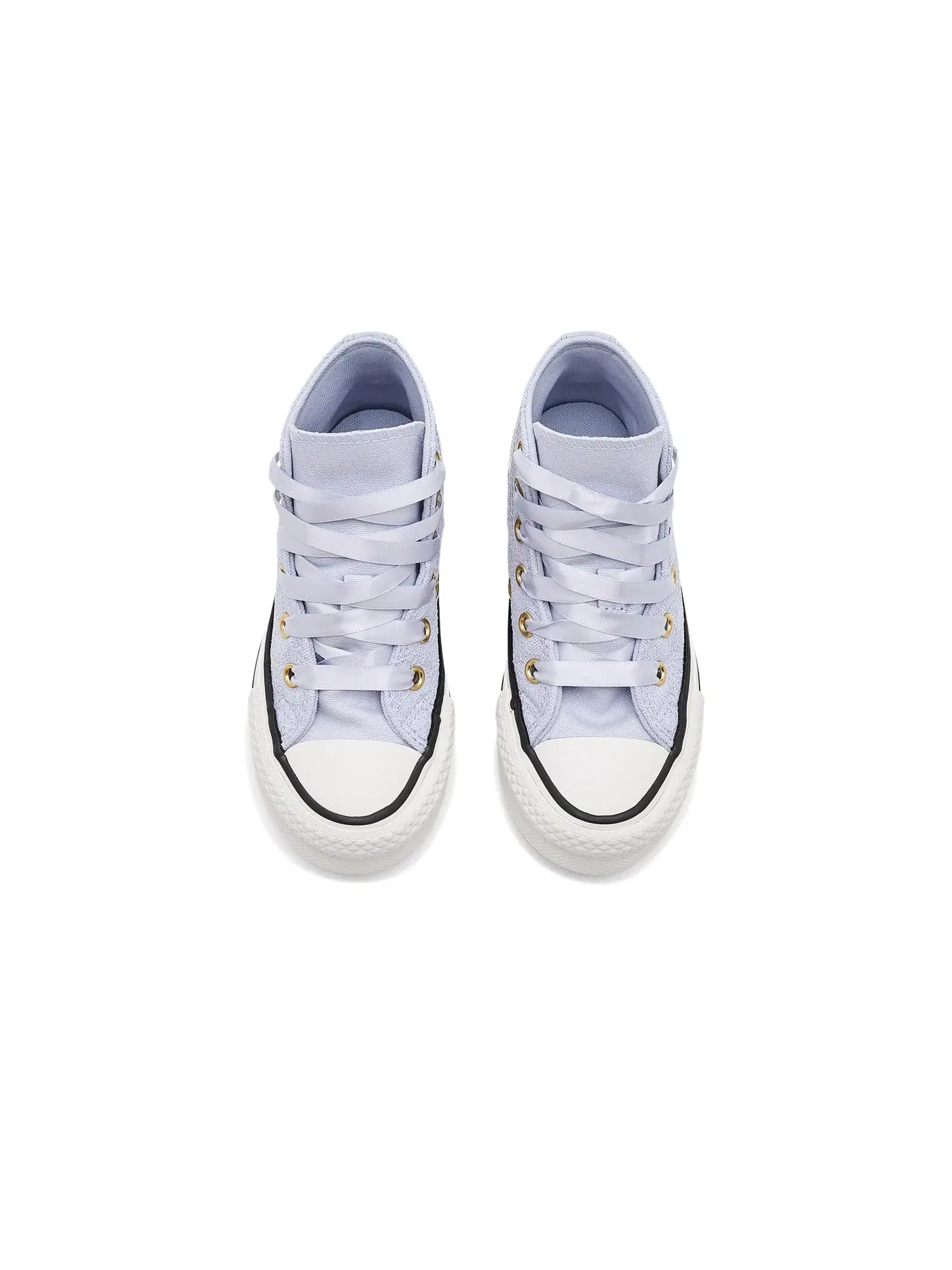 Кеды Chuck Taylor All Star Lift Platform Lace (для маленьких детей) Converse Kids — изображение 2 из 4, золотистый
