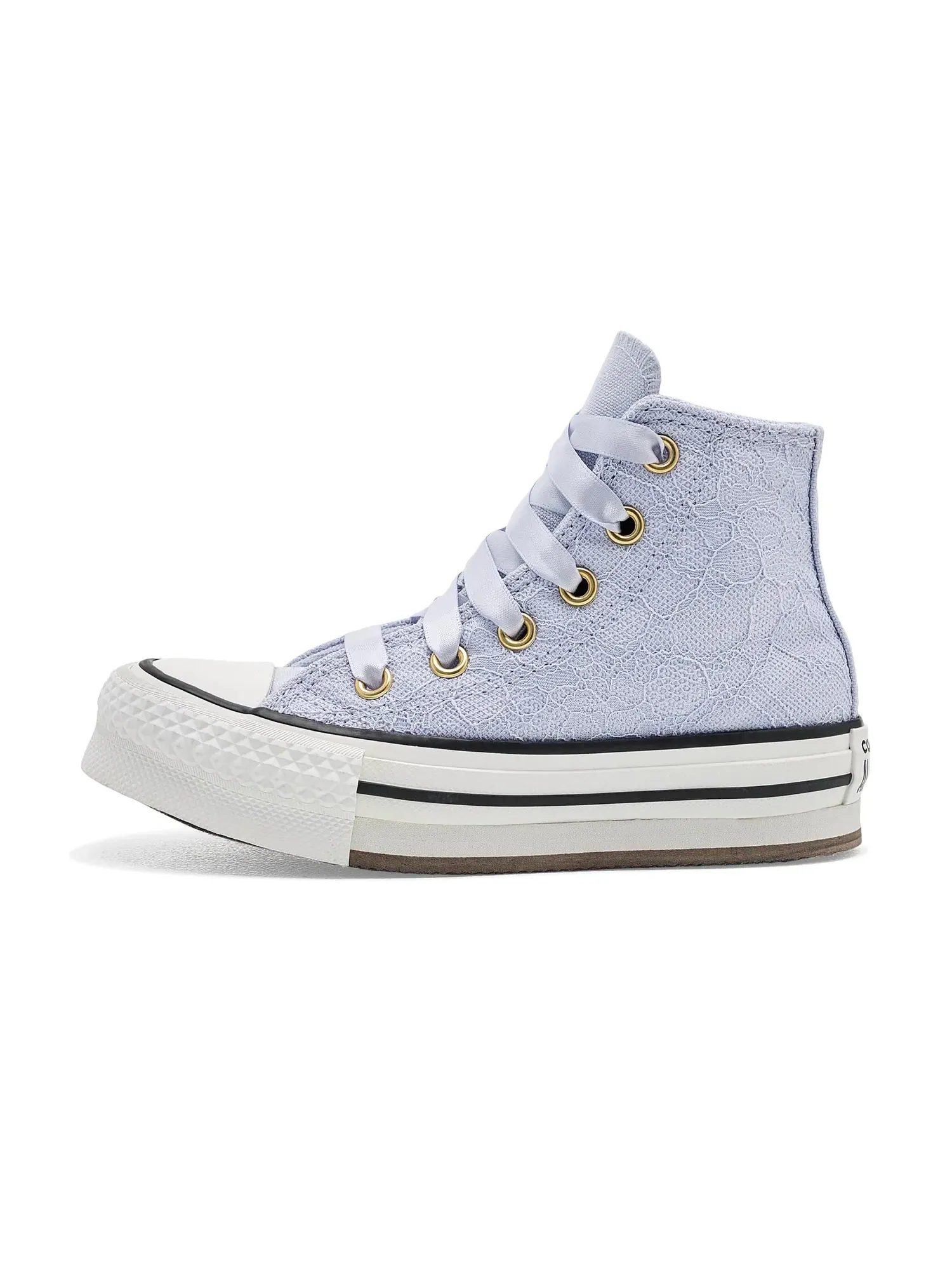 Кеды Chuck Taylor All Star Lift Platform Lace (для маленьких детей) Converse Kids — изображение 4 из 4, золотистый