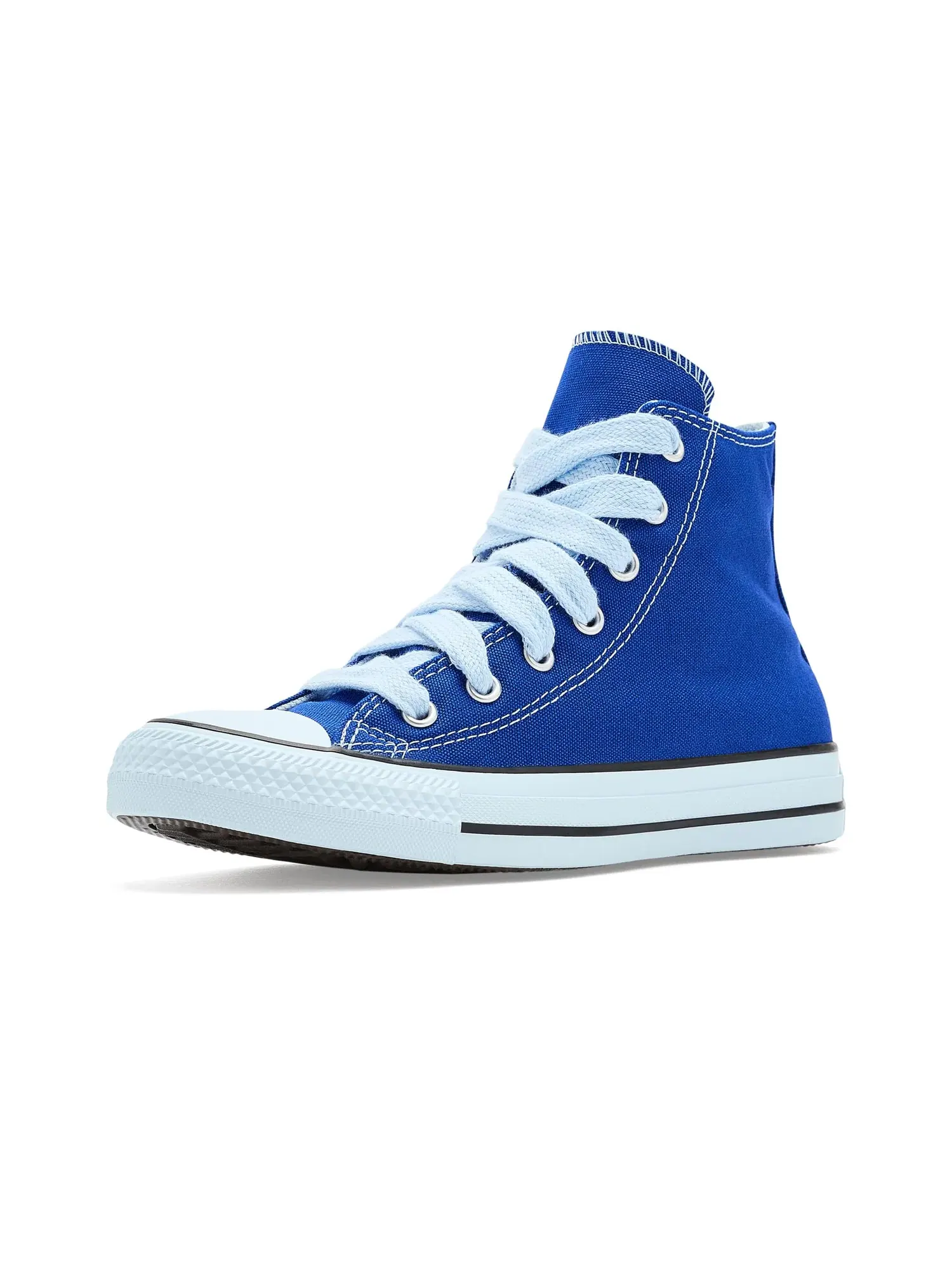 Кроссовки Chuck Taylor All Star Hi (для больших детей) Converse Kids — изображение 1 из 4, синий//черный