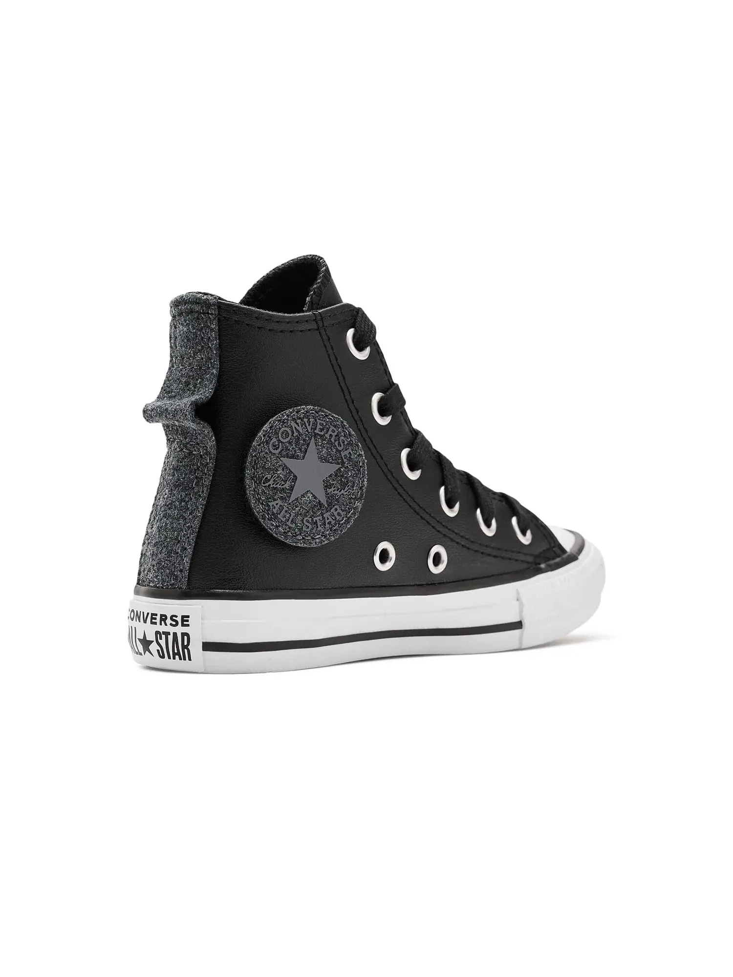 Кроссовки Chuck Taylor All Star Hi (для маленьких детей) Converse Kids — изображение 3 из 4, черный/серый/белый