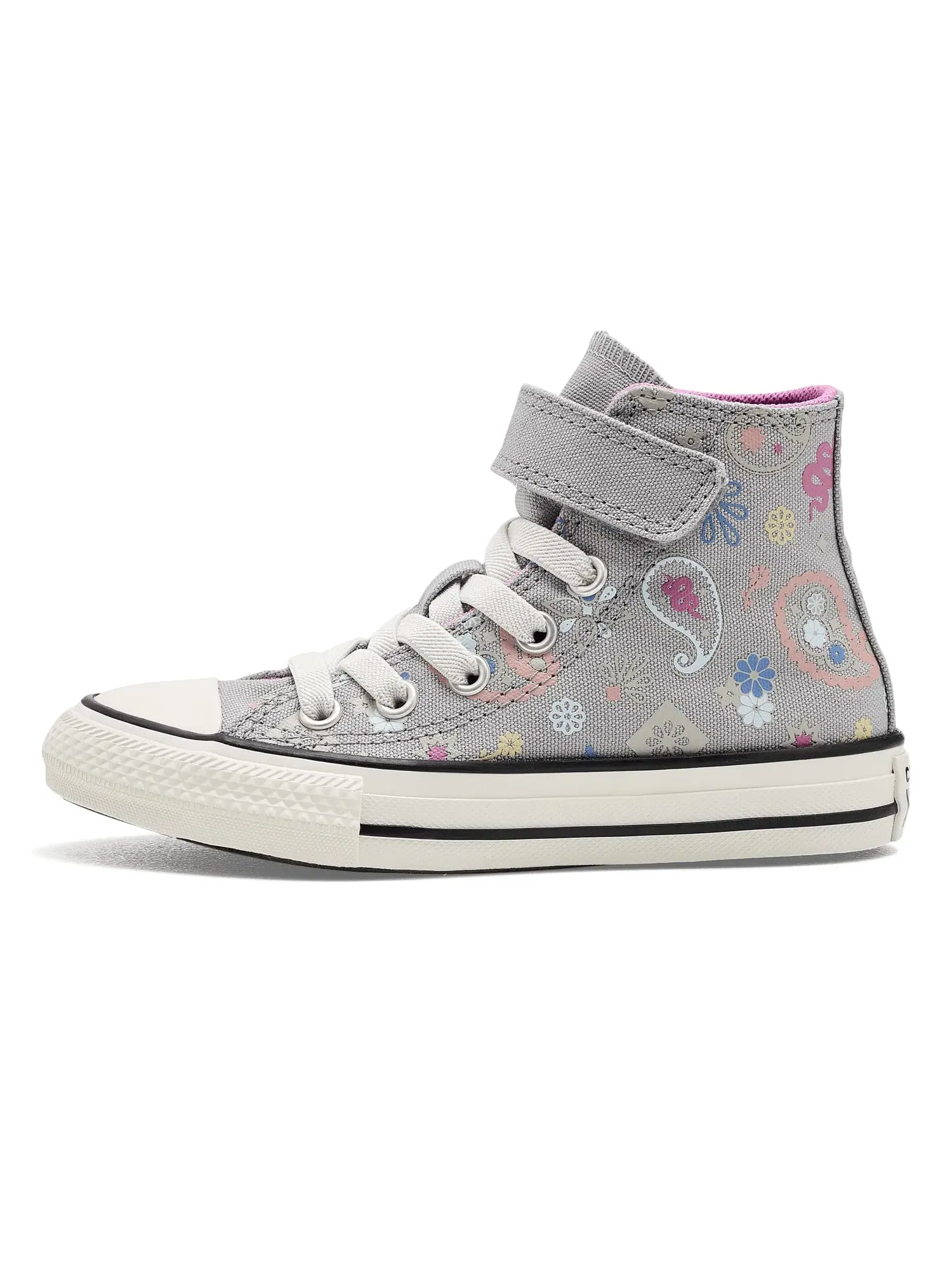 Кроссовки Chuck Taylor All Star 1V (для маленьких детей) Converse Kids — изображение 4 из 4, серый/розовый/белый