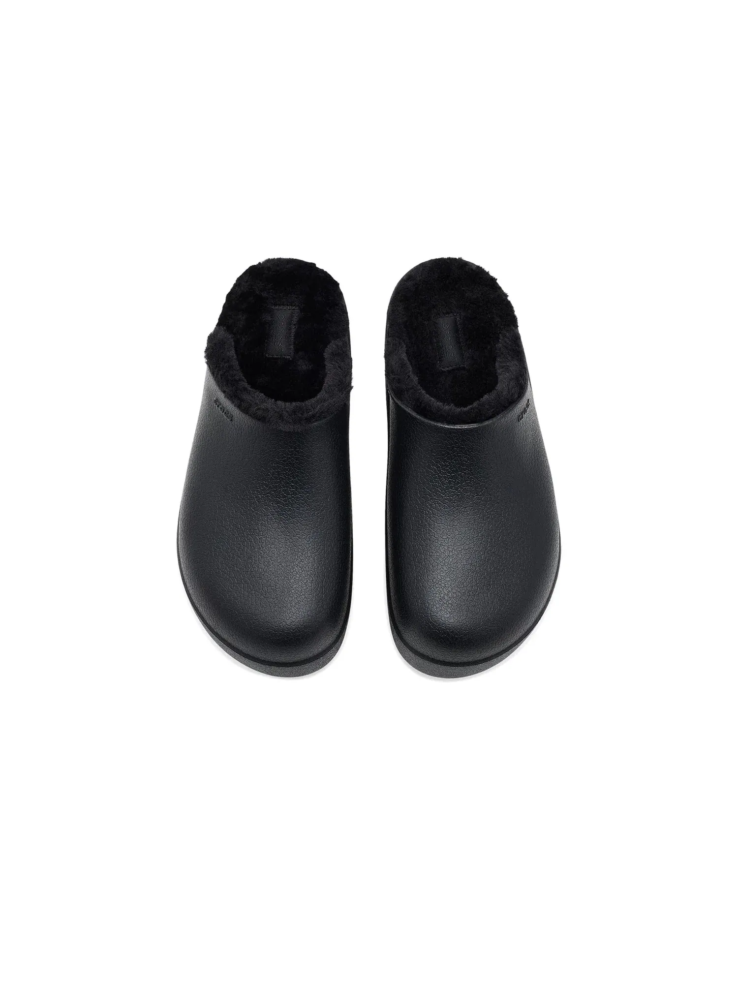 Сабо на платформе с подкладкой Dylan Platform Lined Clogs, Fuzzy Slippers Crocs — изображение 2 из 4, черный