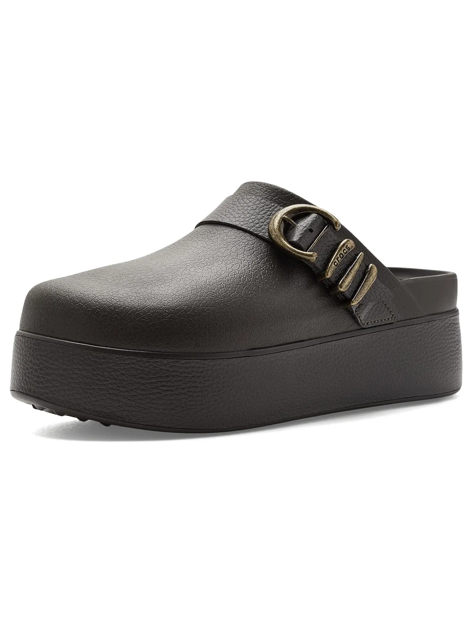 Сабо на платформе с пряжкой Dylan Platform Boho Buckle Clogs Crocs — изображение 1 из 4, эспрессо