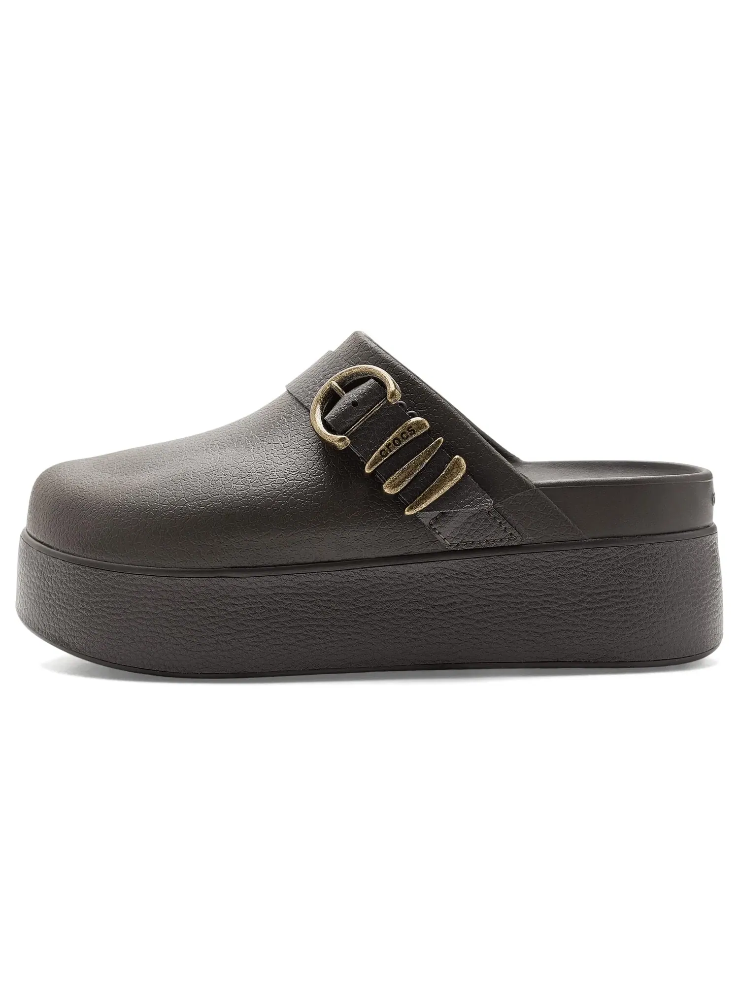 Сабо на платформе с пряжкой Dylan Platform Boho Buckle Clogs Crocs — изображение 4 из 4, эспрессо
