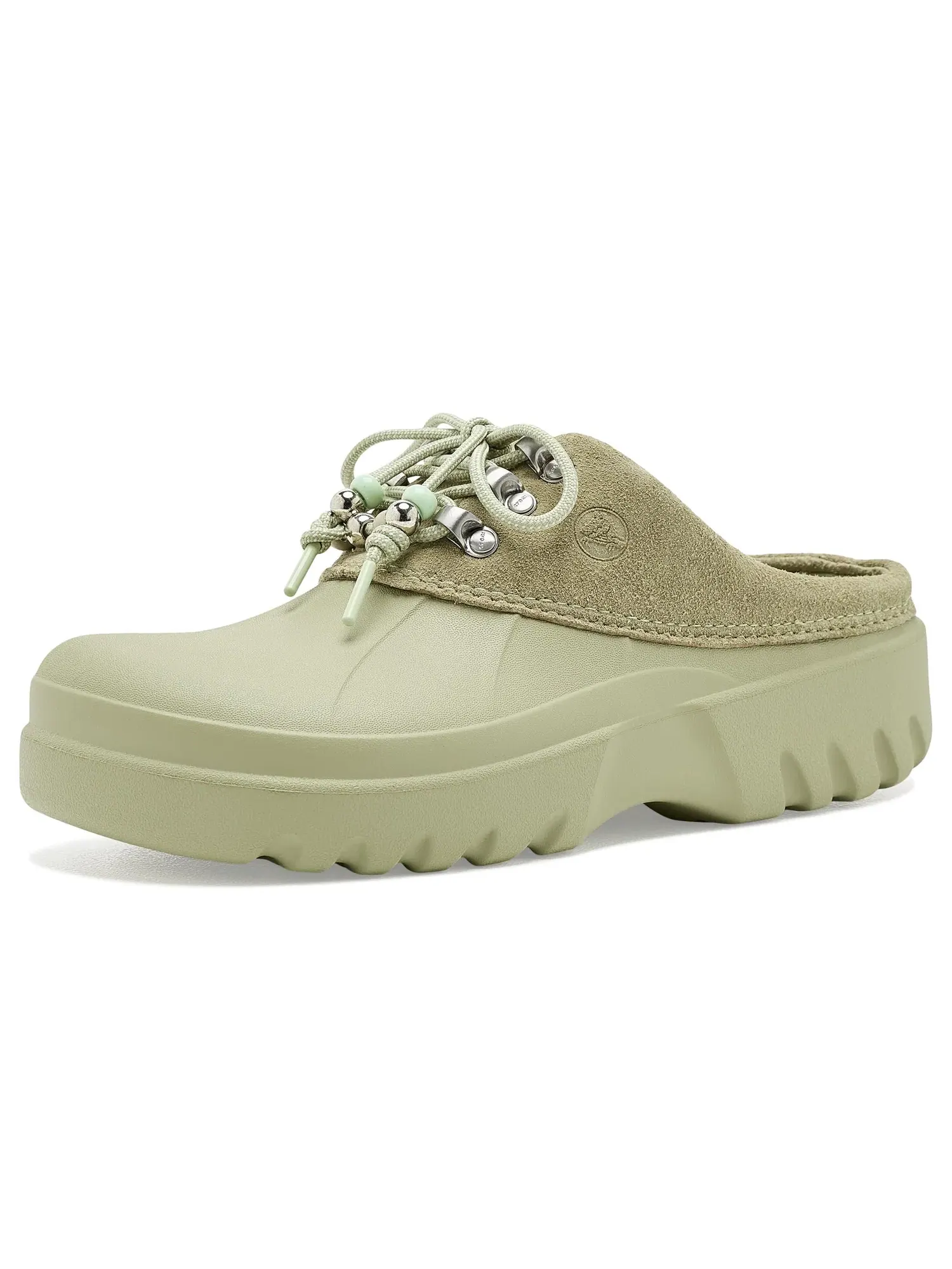 Мюли из замши с осью Crocs — изображение 1 из 4, зеленый