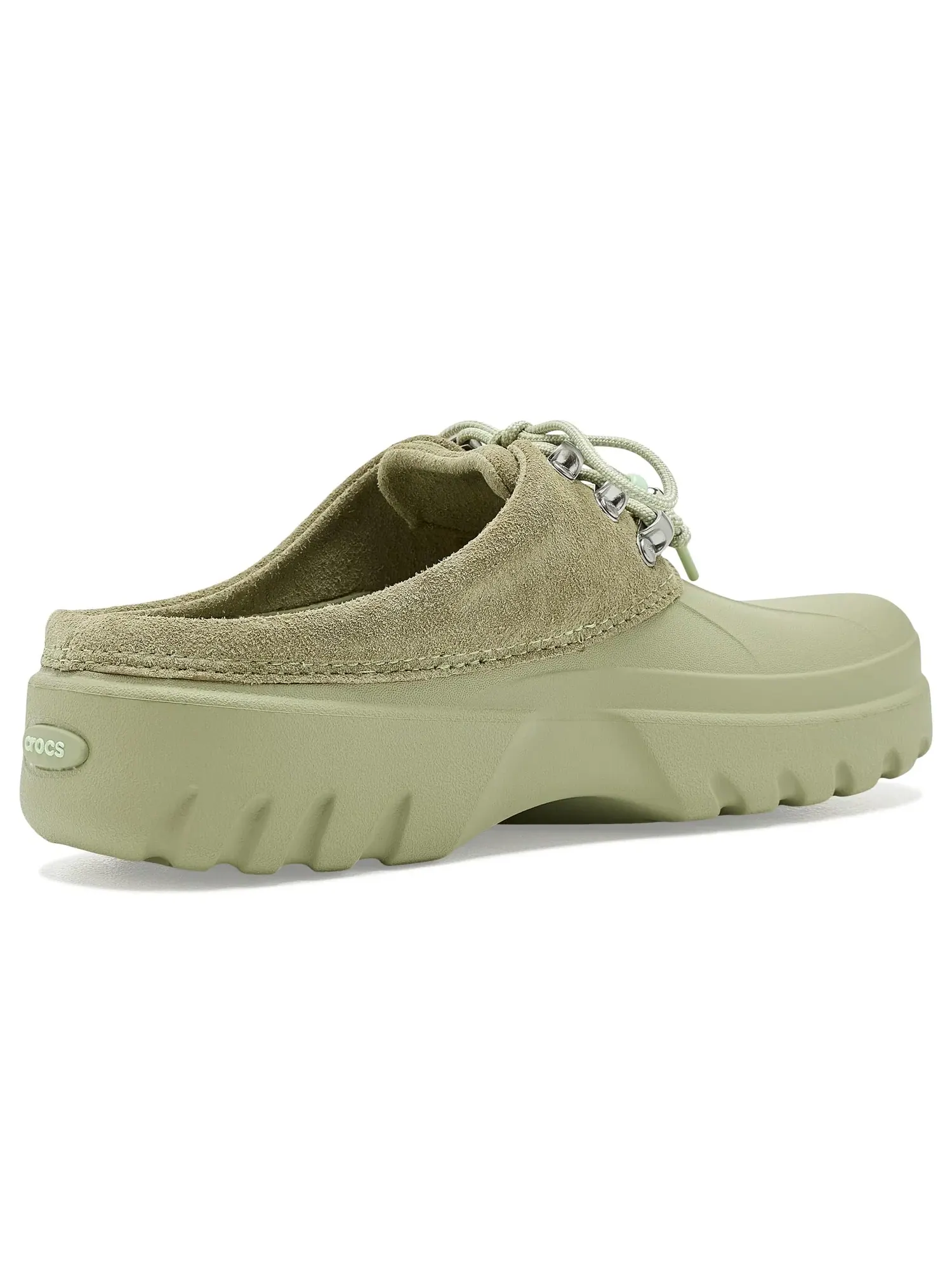 Мюли из замши с осью Crocs — изображение 3 из 4, зеленый