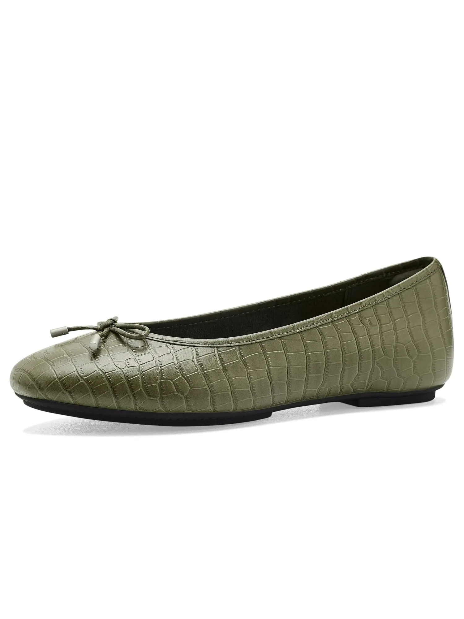Балетки Delicato Crocodile Ballerinas Fitflop — изображение 1 из 4, глубокий оливковый