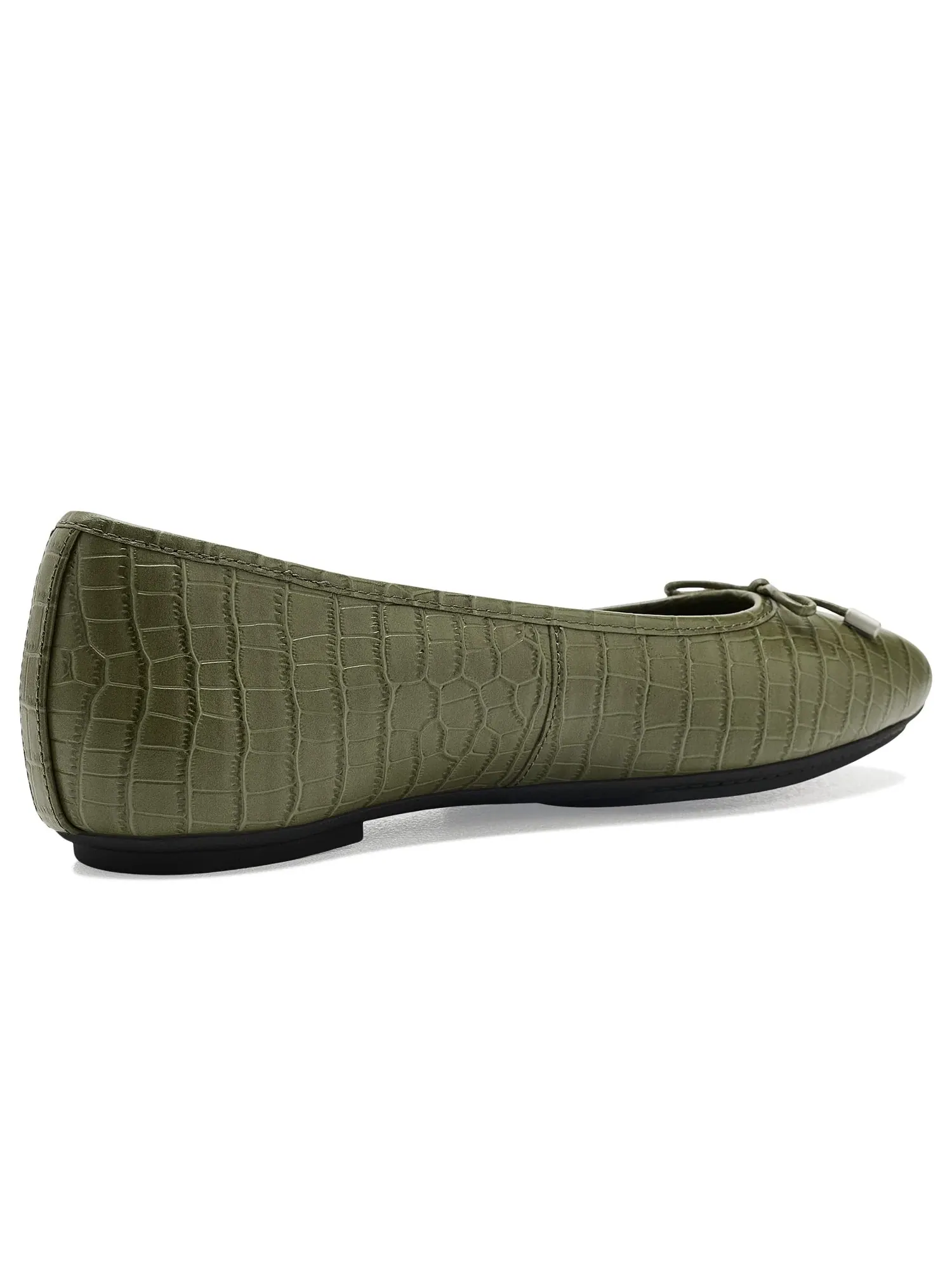 Балетки Delicato Crocodile Ballerinas Fitflop — изображение 3 из 4, глубокий оливковый