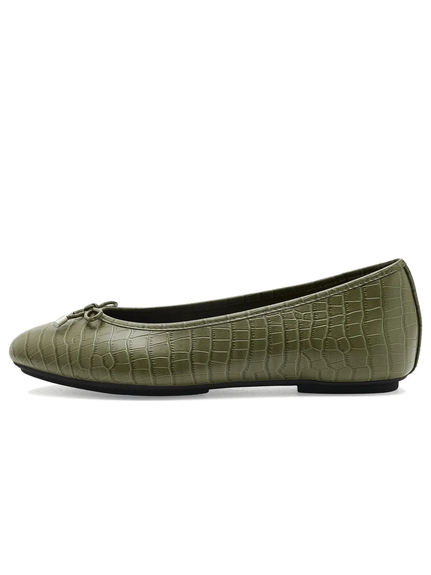 Балетки Delicato Crocodile Ballerinas Fitflop — изображение 4 из 4, глубокий оливковый