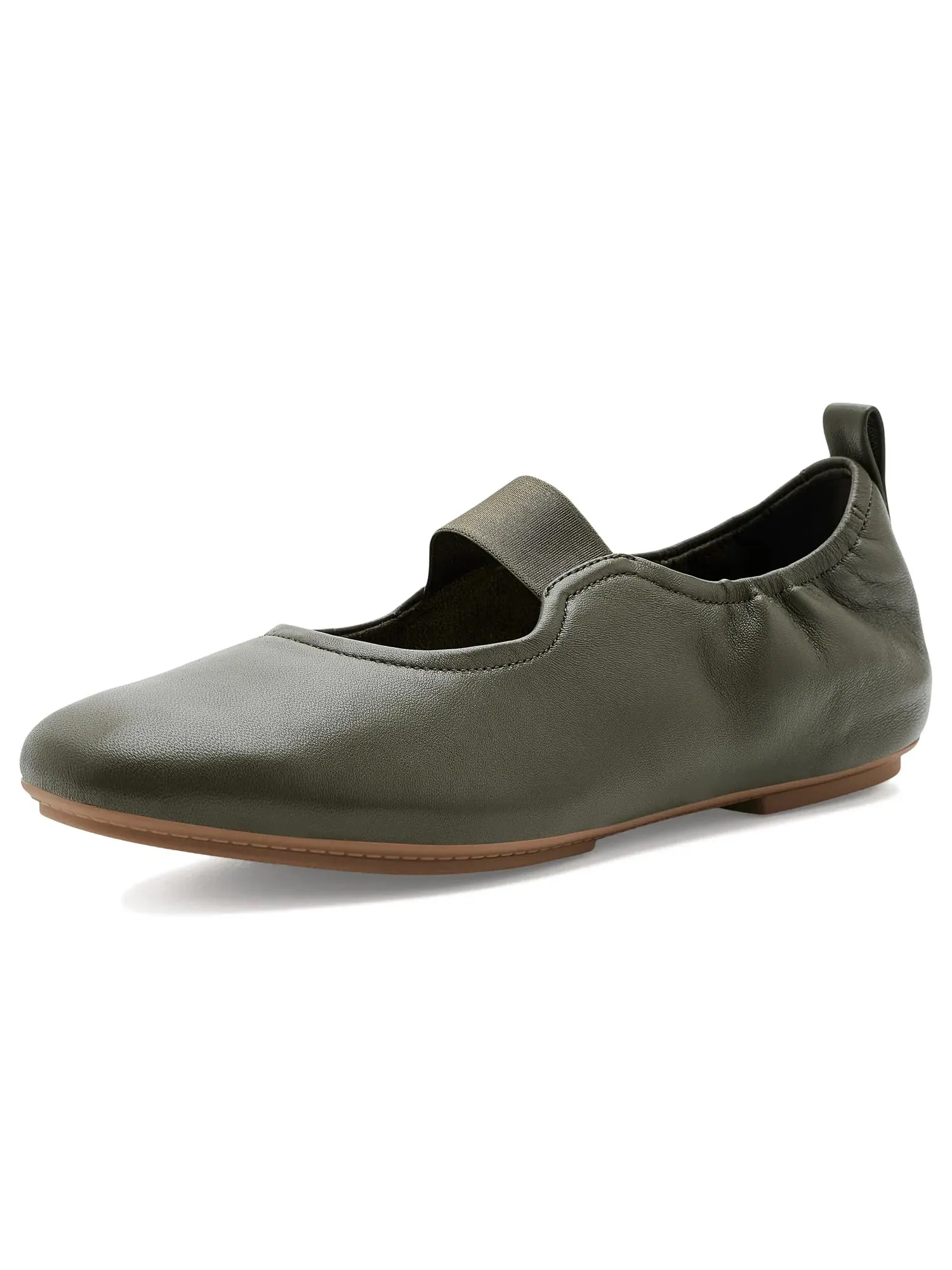 Балетки Delicato Poise Leather Mary Jane Fitflop — изображение 1 из 4, глубокий оливковый