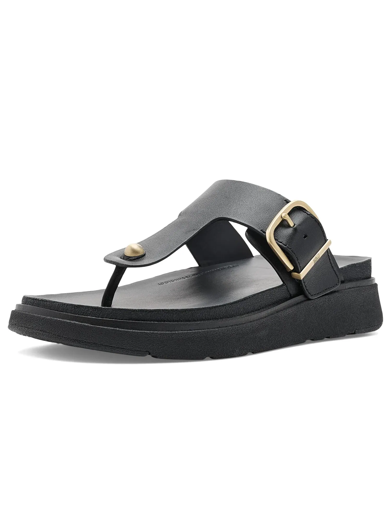 Сандалии Gen-FF с пряжкой и кожаным перемычком между пальцами Fitflop — изображение 1 из 4, черный