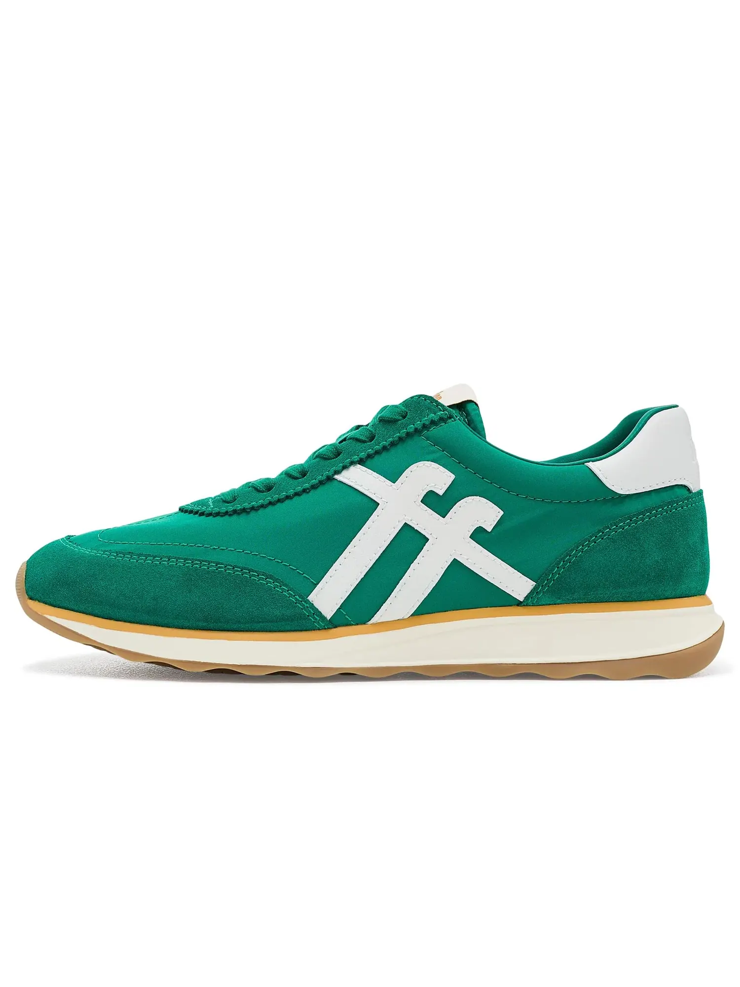 Кроссовки Retro-Q FF из нейлона и замши Fitflop — изображение 4 из 4, зеленый/золотистый