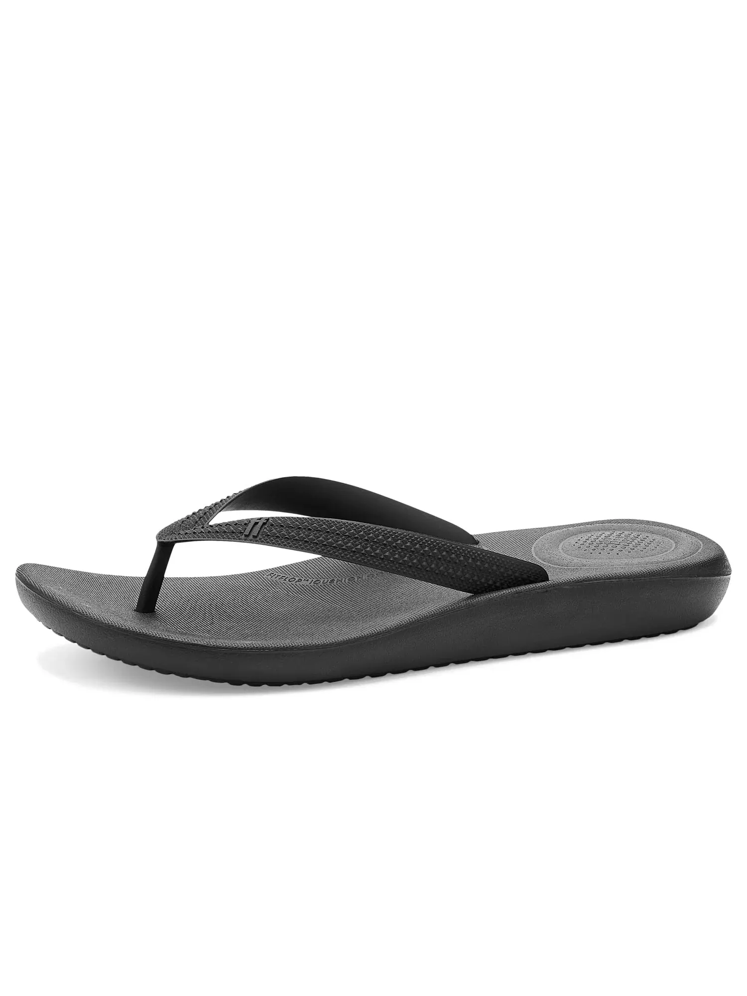 Шлепанцы с текстурными ремешками Iqushion Textured-Strap Flip-Flops Fitflop — изображение 1 из 4, черный