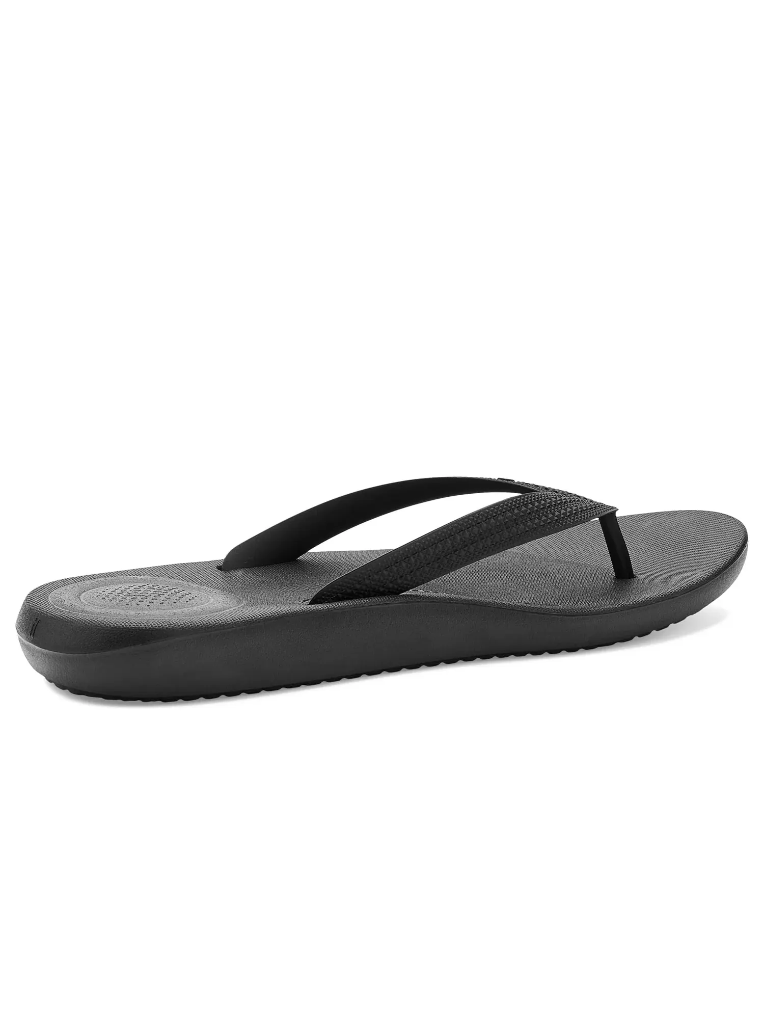 Шлепанцы с текстурными ремешками Iqushion Textured-Strap Flip-Flops Fitflop — изображение 3 из 4, черный