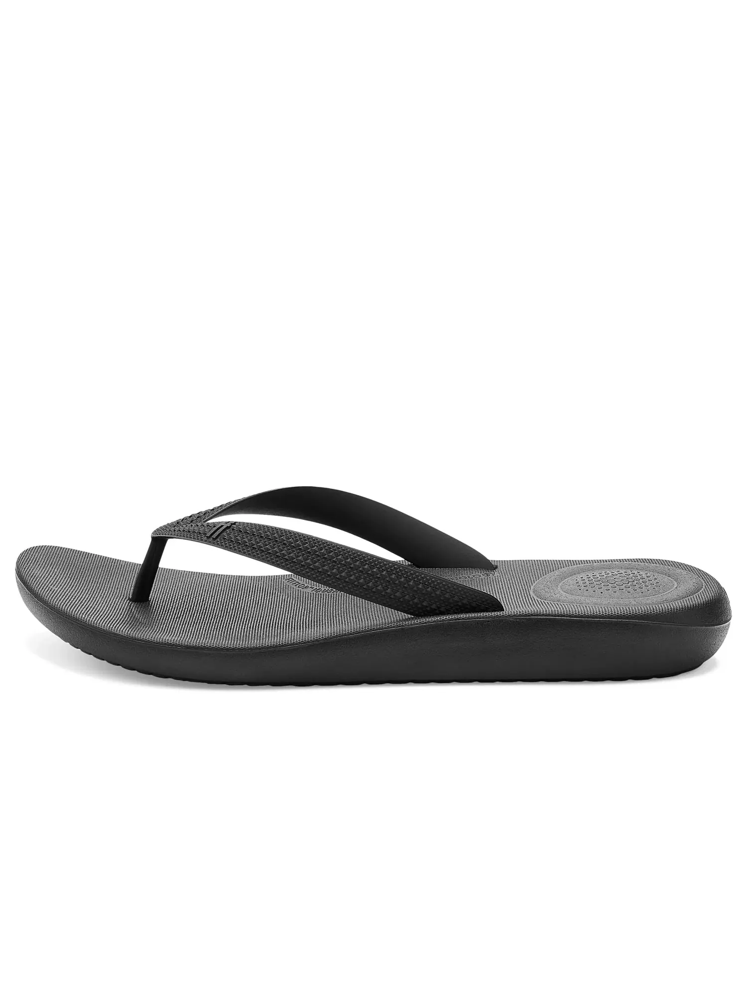 Шлепанцы с текстурными ремешками Iqushion Textured-Strap Flip-Flops Fitflop — изображение 4 из 4, черный