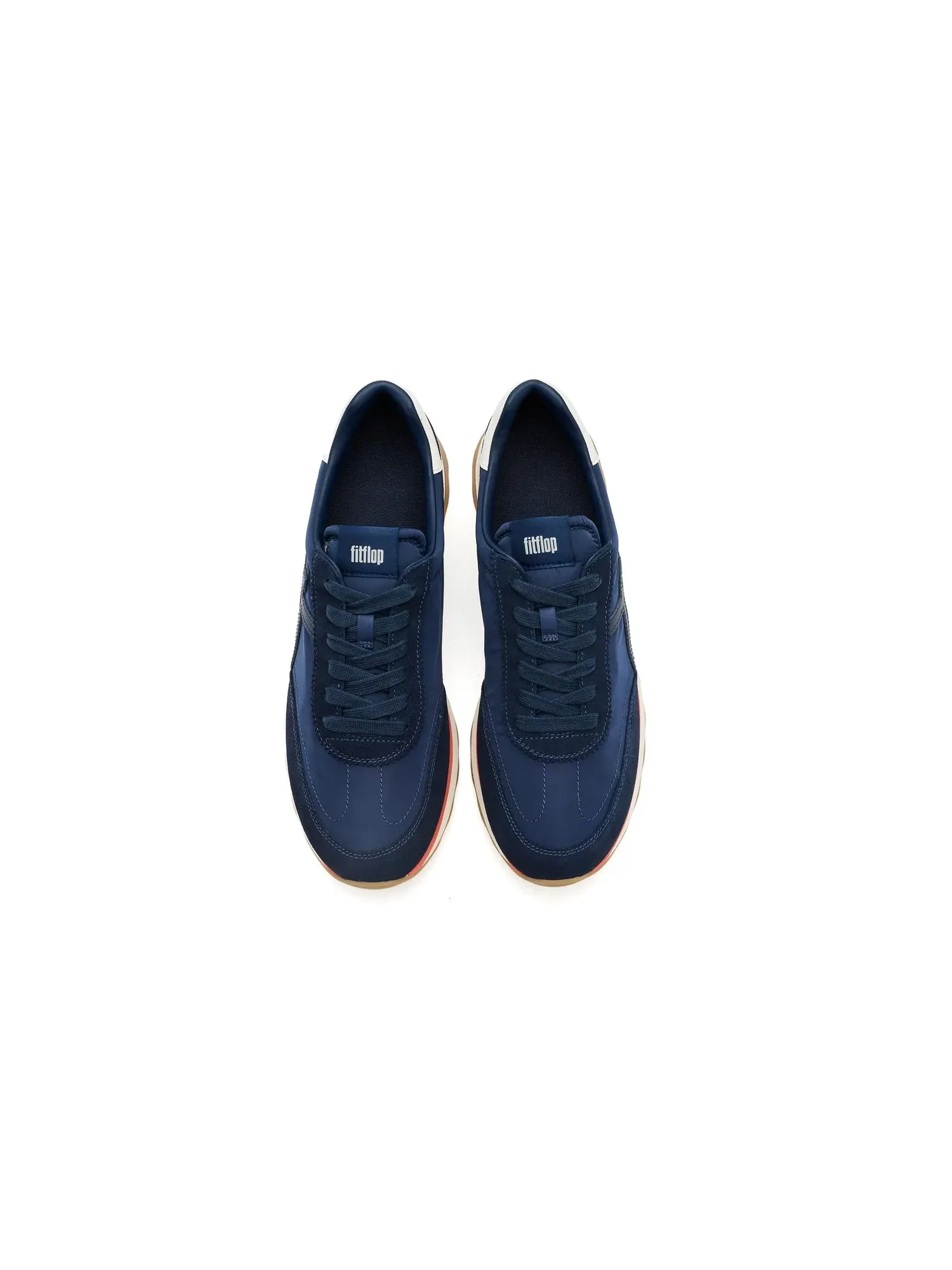 Кроссовки Retro-Q FF из кожи и нейлона Fitflop — изображение 2 из 4, темно-синий/оранжевый