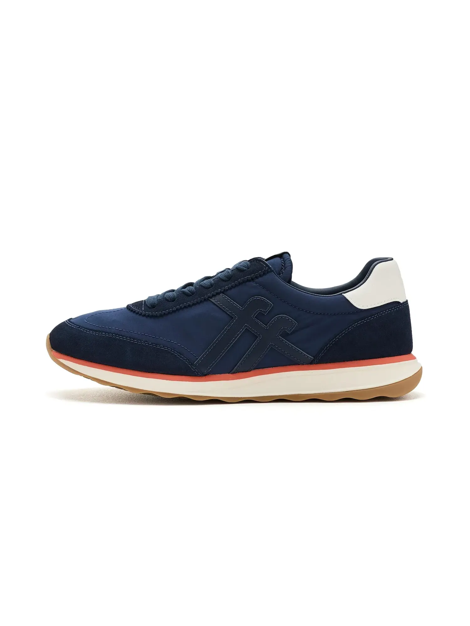 Кроссовки Retro-Q FF из кожи и нейлона Fitflop — изображение 4 из 4, темно-синий/оранжевый