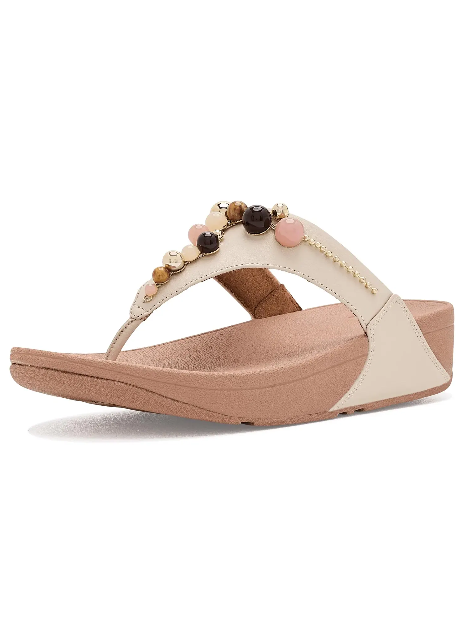 Слайды Lulu Beaded Fitflop — изображение 1 из 4, бежевый