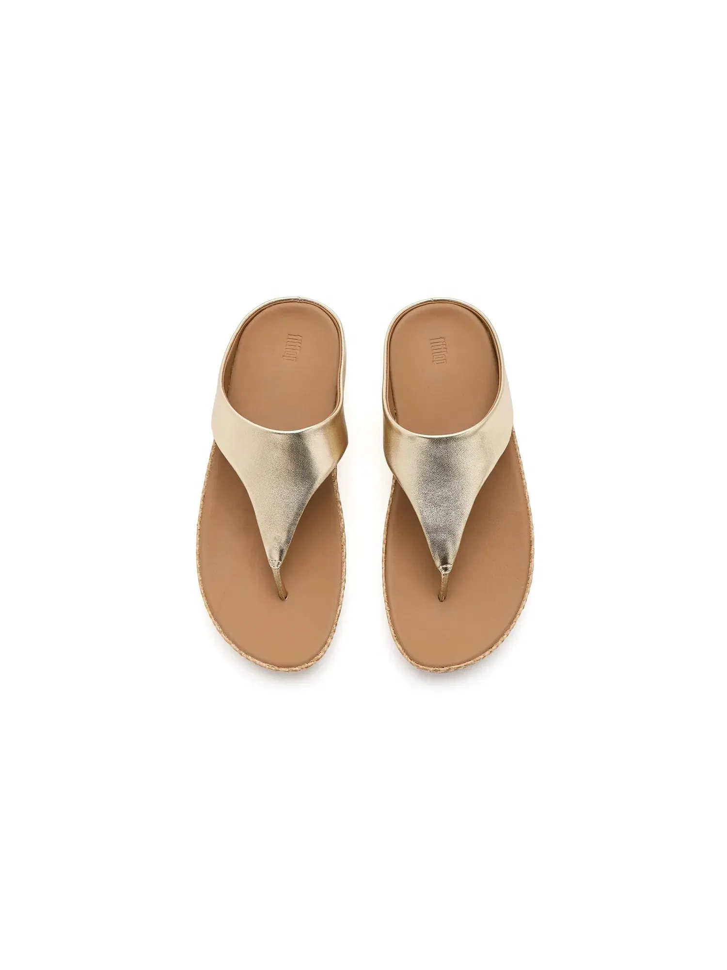 Сандалии Lulu Lux с графическим рисунком и кожаным перемычкой между пальцами Fitflop — изображение 2 из 4, платиновый