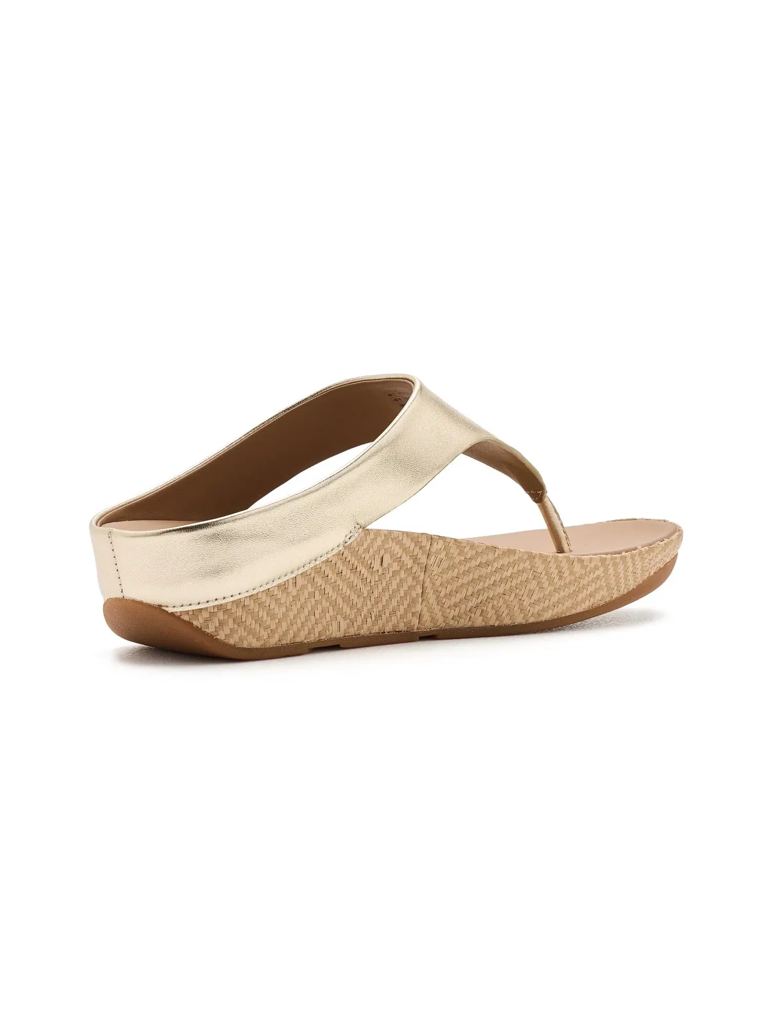 Сандалии Lulu Lux с графическим рисунком и кожаным перемычкой между пальцами Fitflop — изображение 3 из 4, платиновый